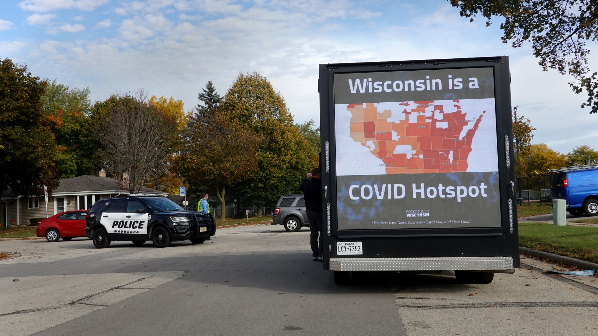 Wisconsin is a COVID hotspot sign