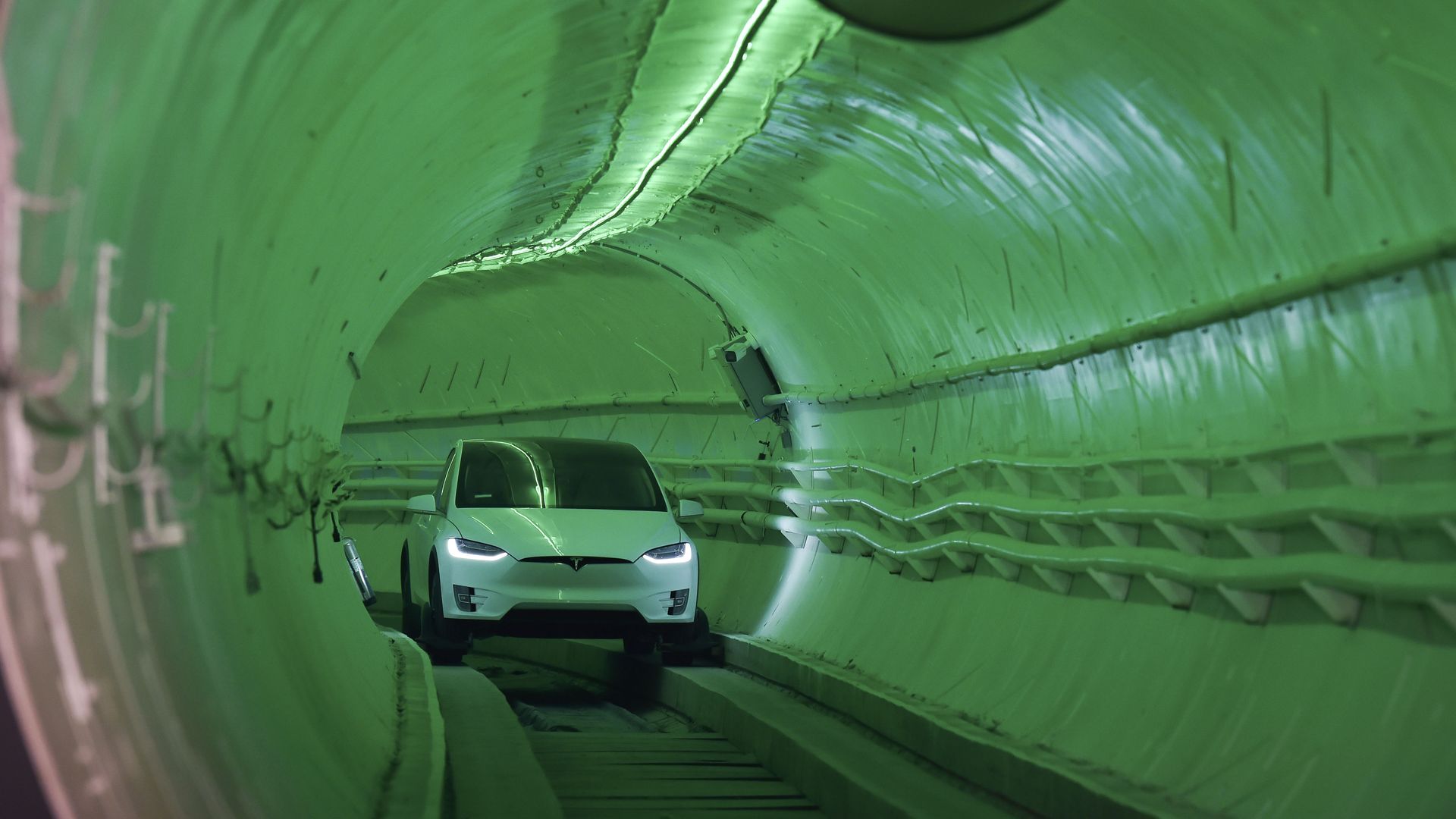The unveiling of the Boring Co. tunnel in Los Angeles