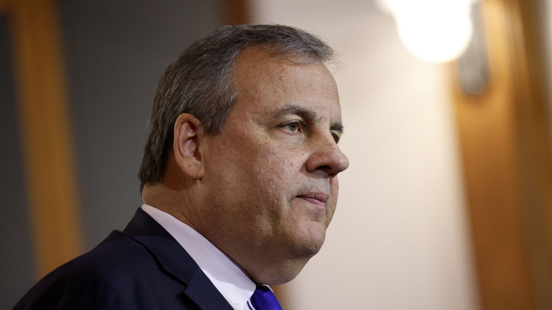 Chris Christie announces he is dropping out of the Republican presidential race at Searles School and Chapel. (