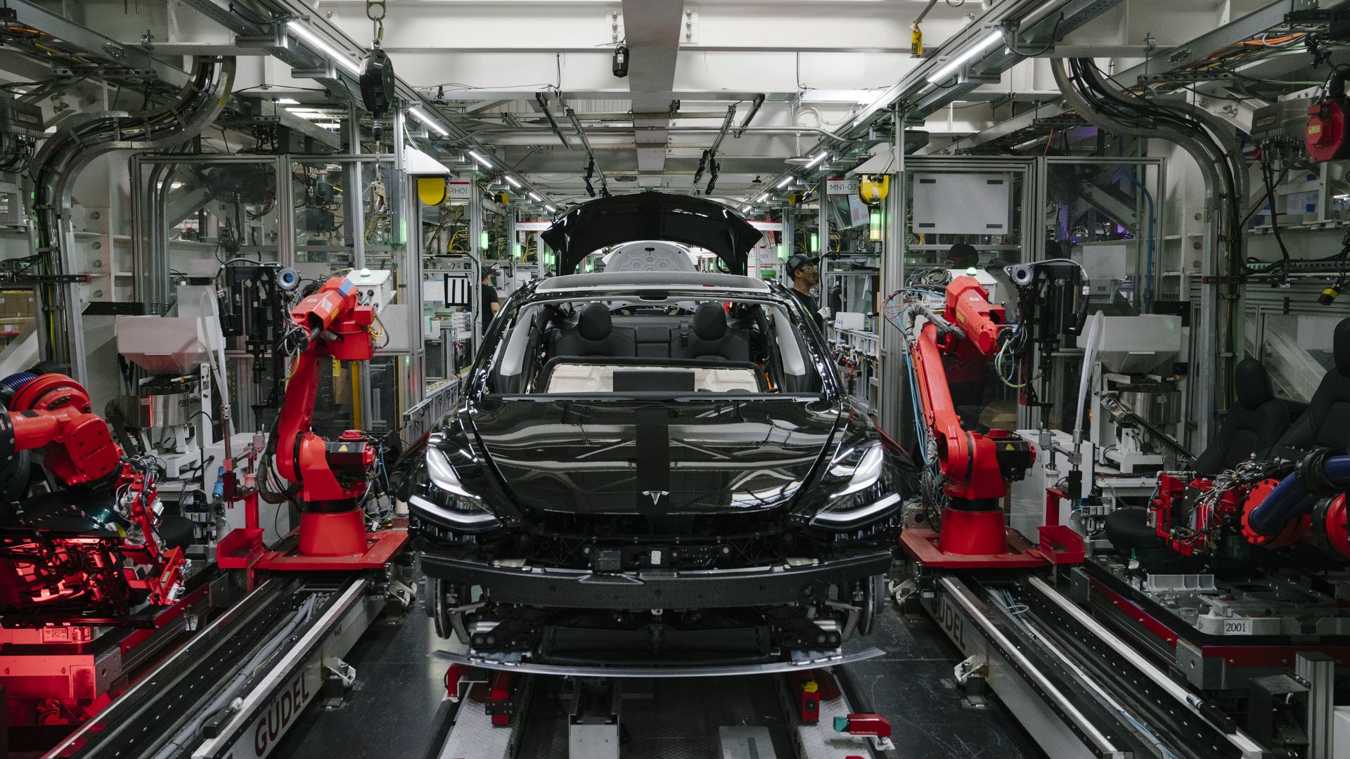 Tesla assembly line