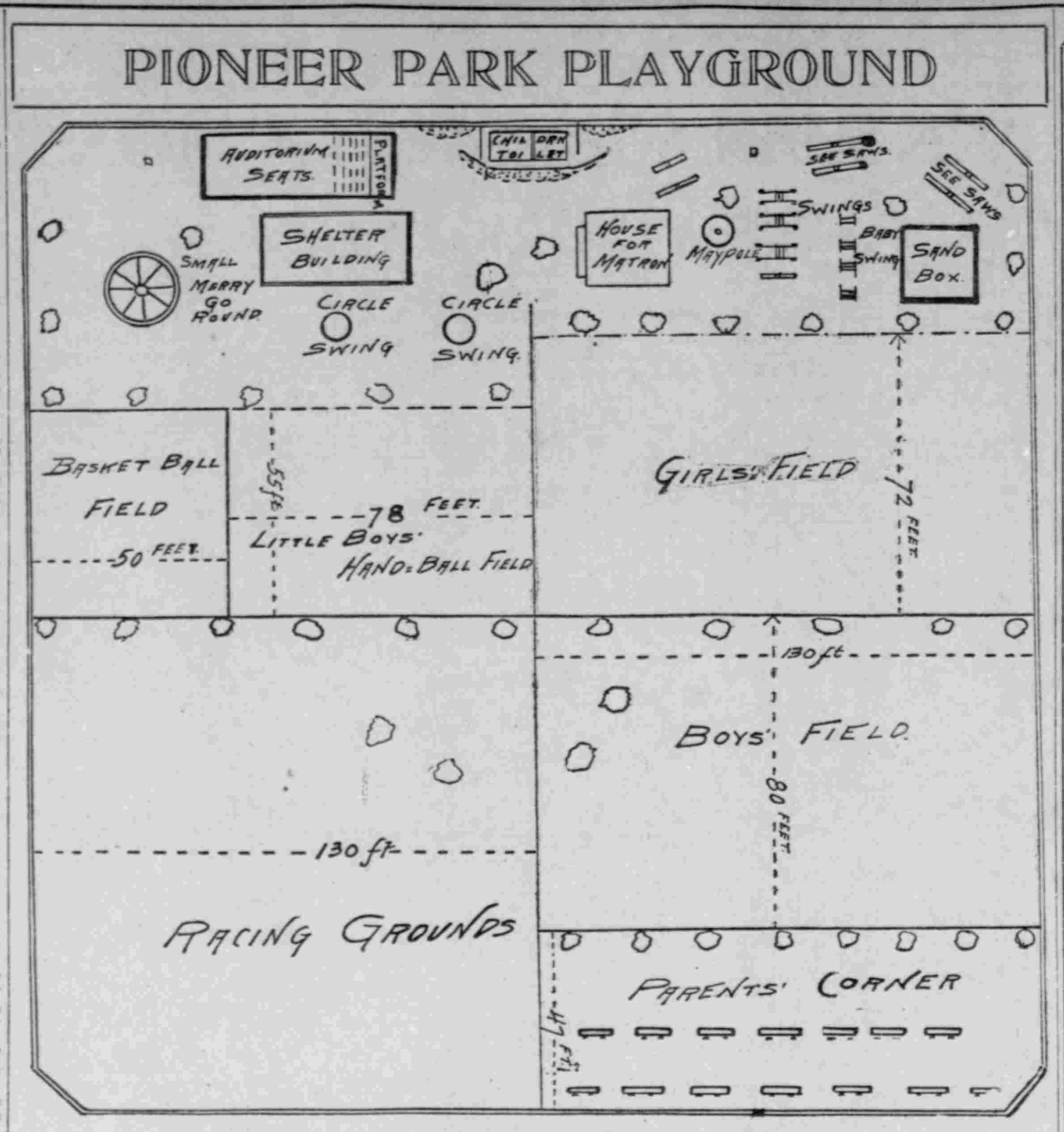 A plan for a park playground