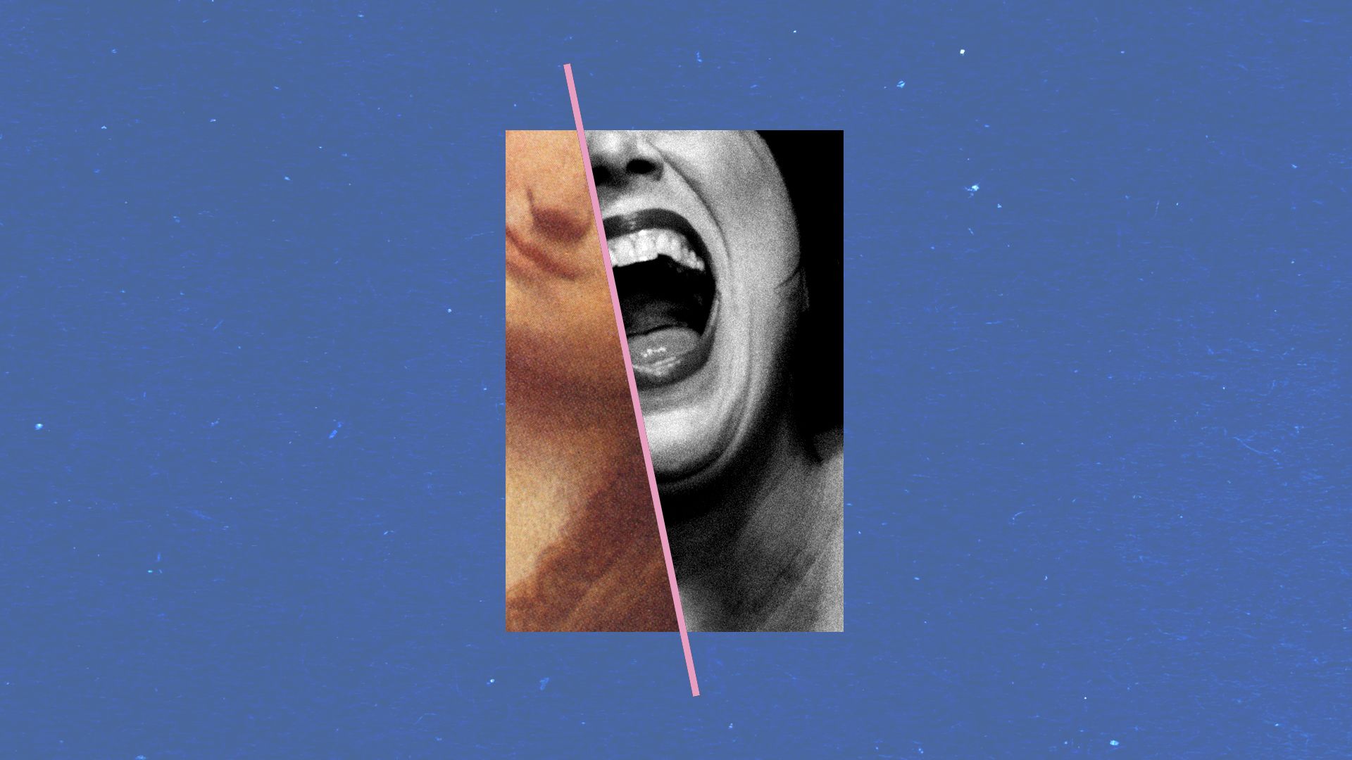 illustration of woman screaming