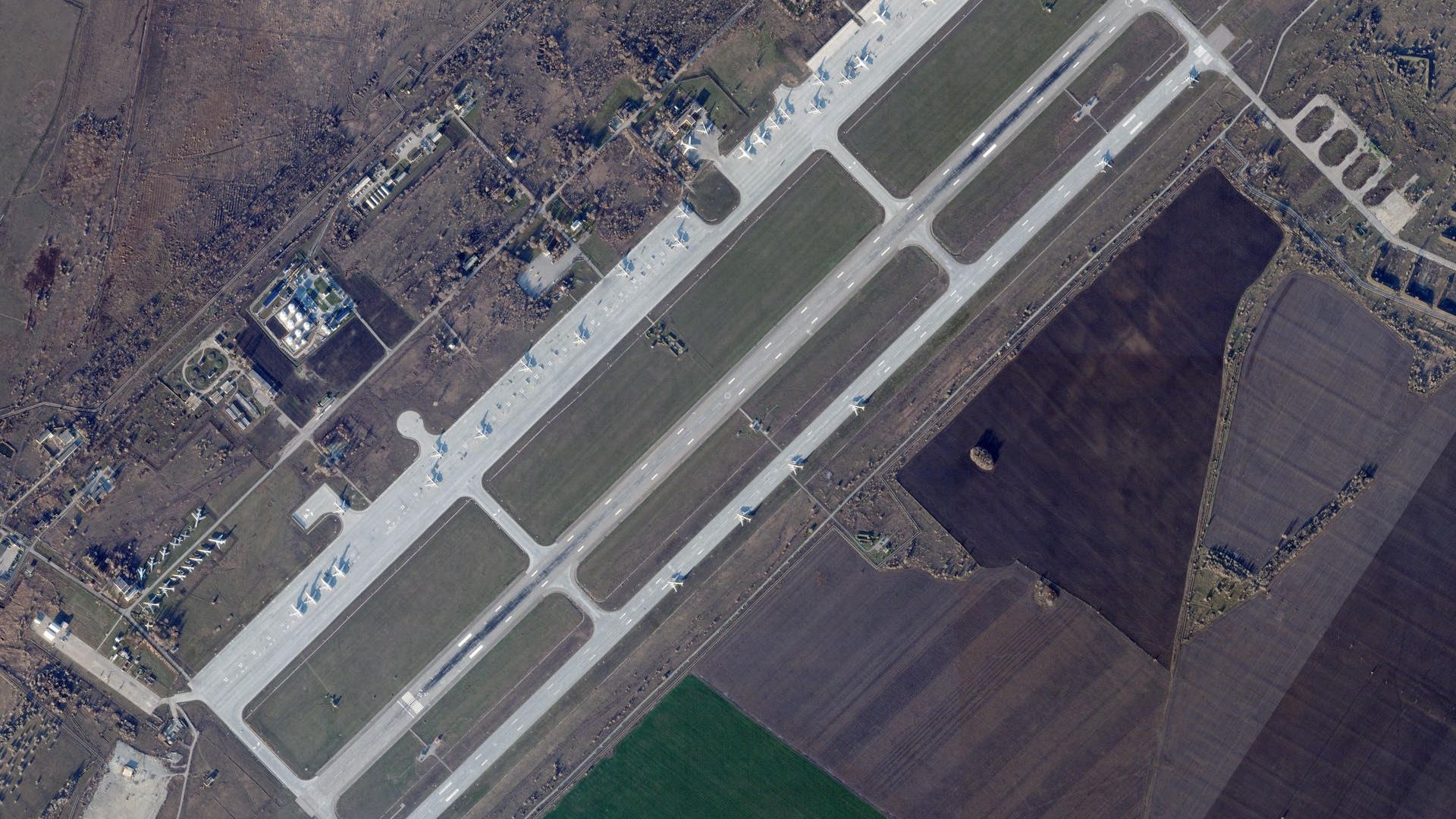 Satellite image of Russia's Engels air base.