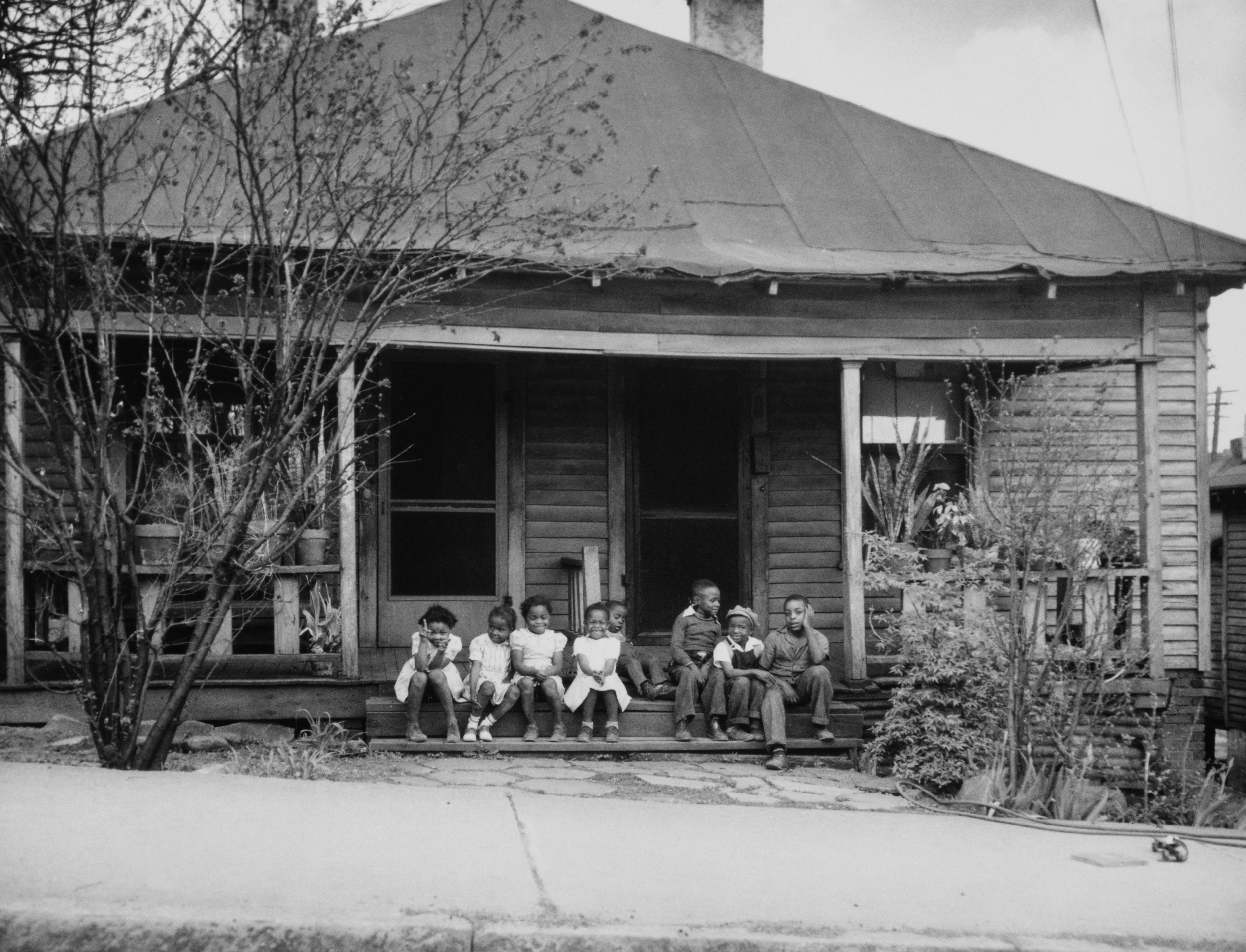 A group of children on a porch in Atlanta, Georgia, US, 1948. (Photo by Archive Photos/Getty Images)