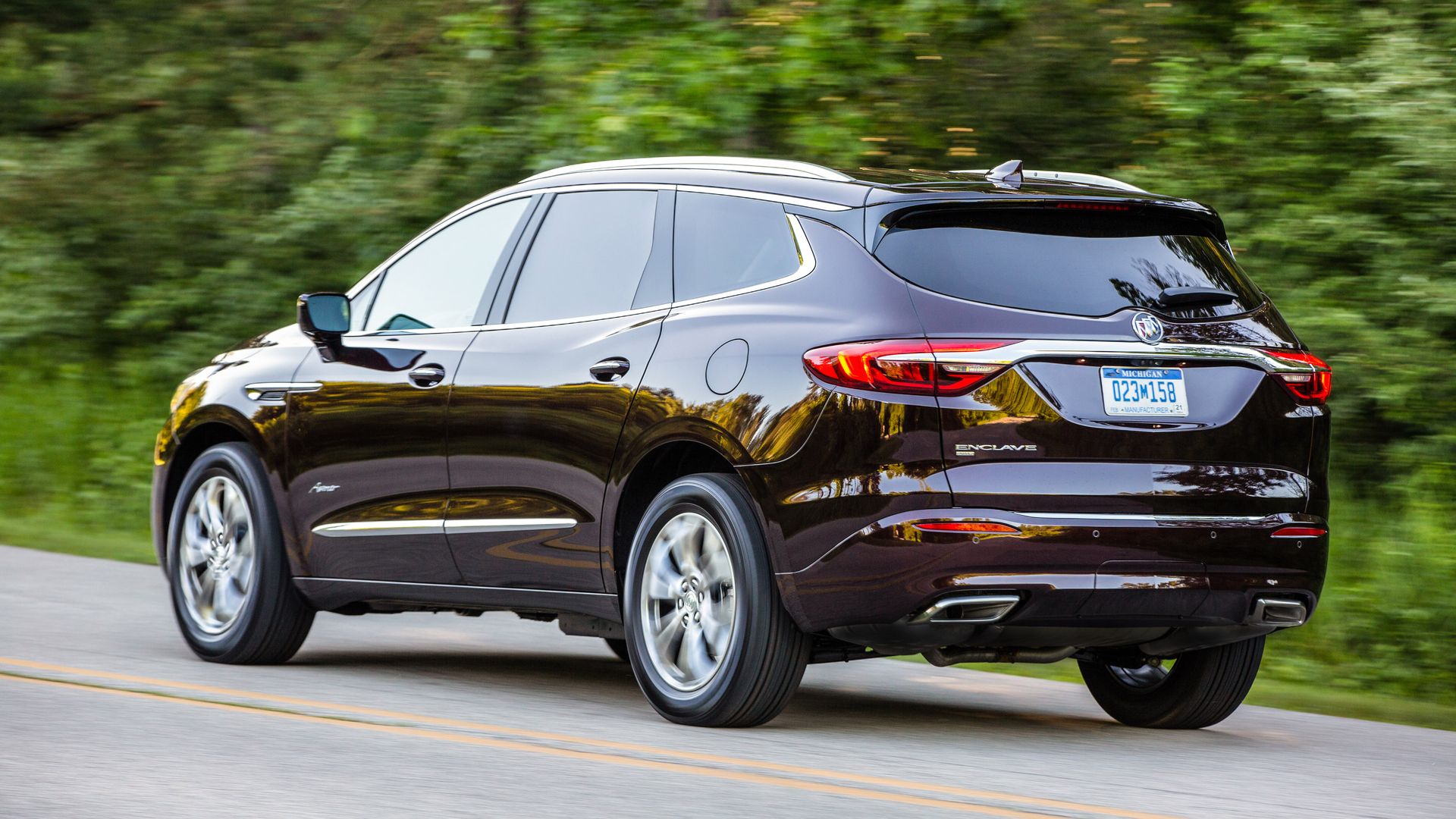 Rear image of 2020 Buick Enclave Avenir crossover SUV
