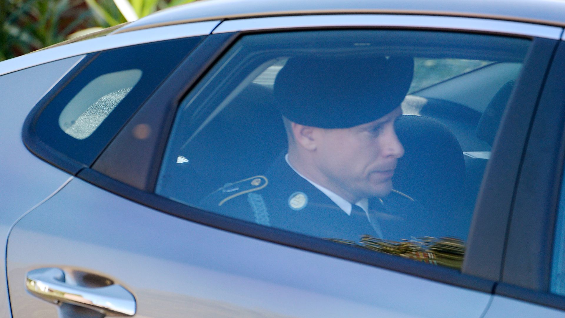 Bowe Bergdahl in a car.