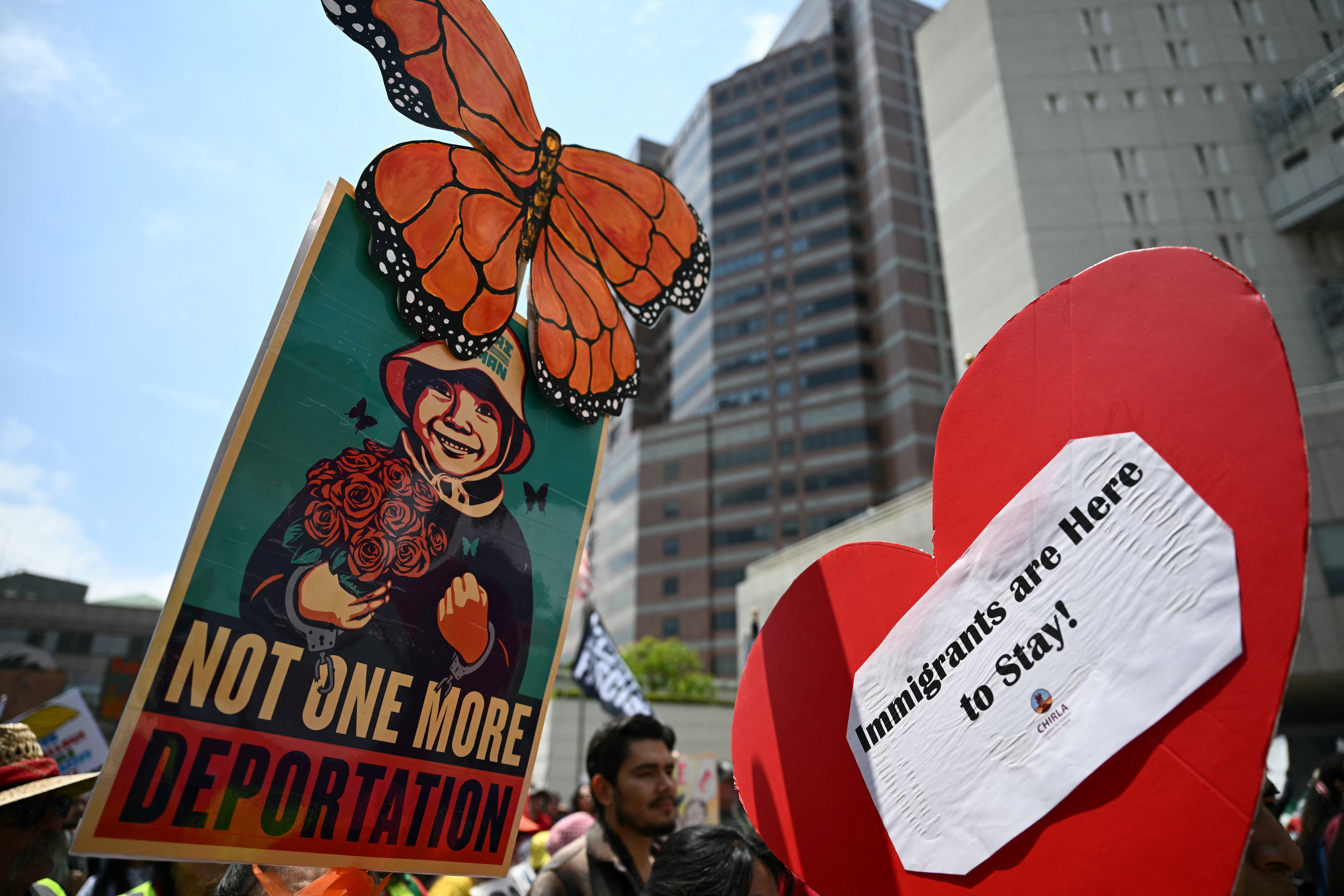 Two immigration signs 