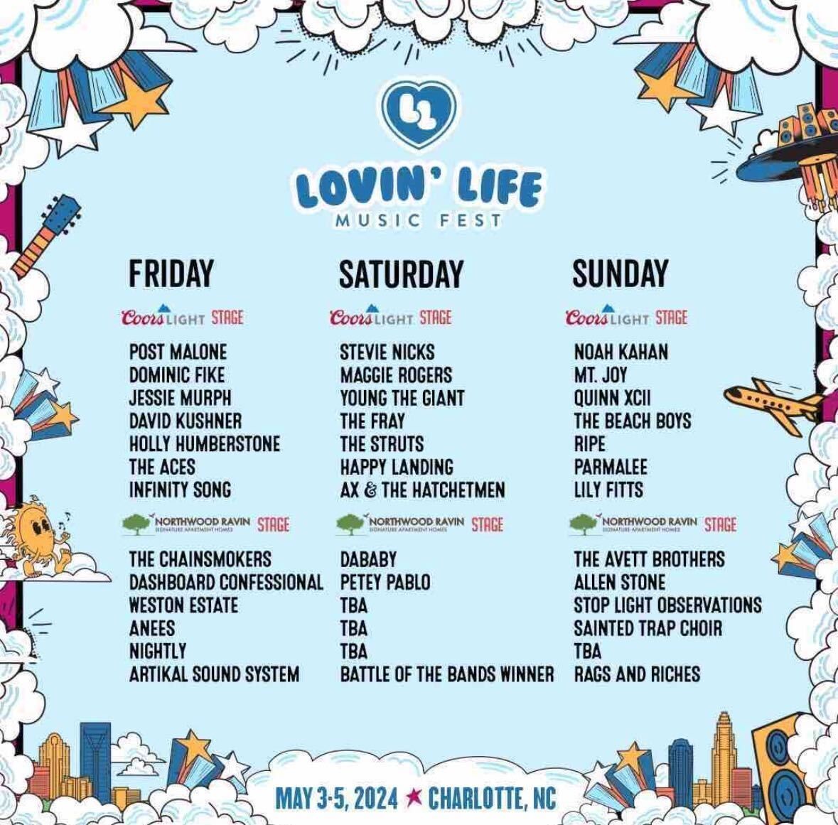 Everything you need to know about Lovin Life Music Fest in Charlotte ...