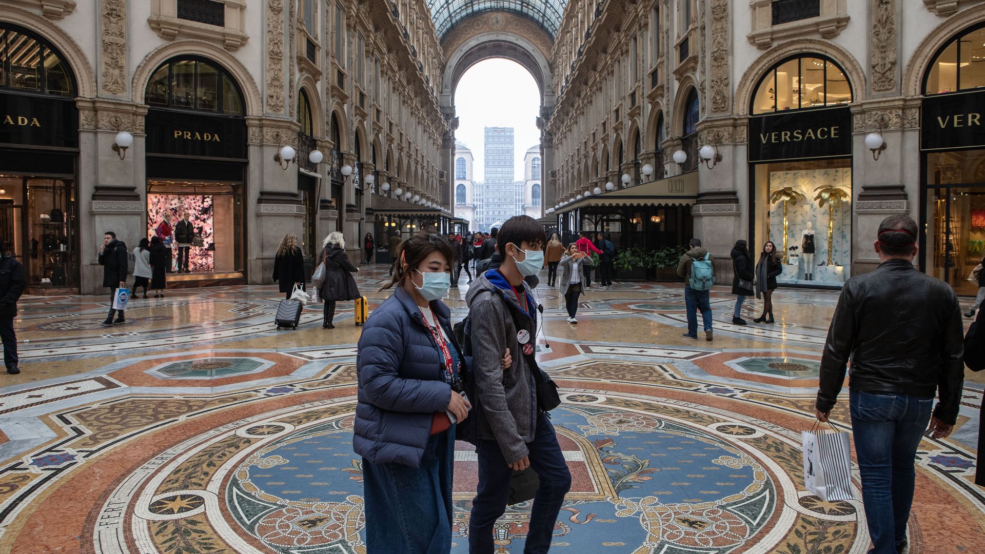 People walking in Milan, Italy