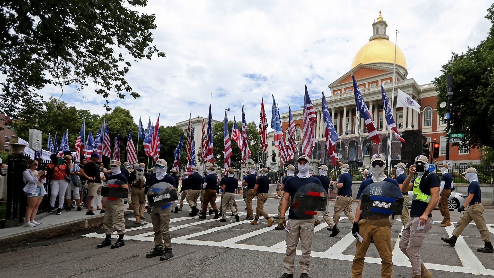 Patriot Front marches through Boston