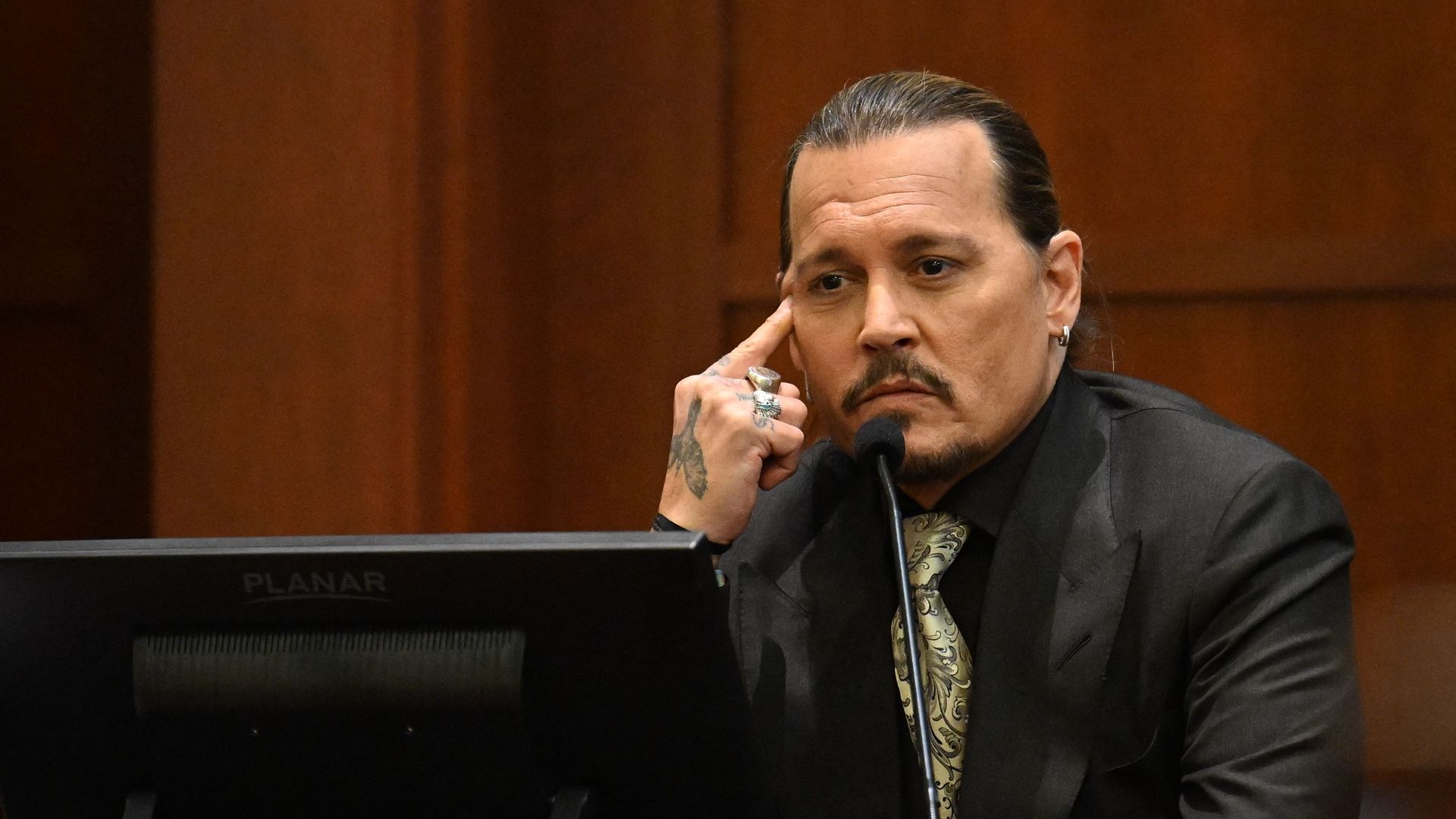 Johnny Depp on the stand.