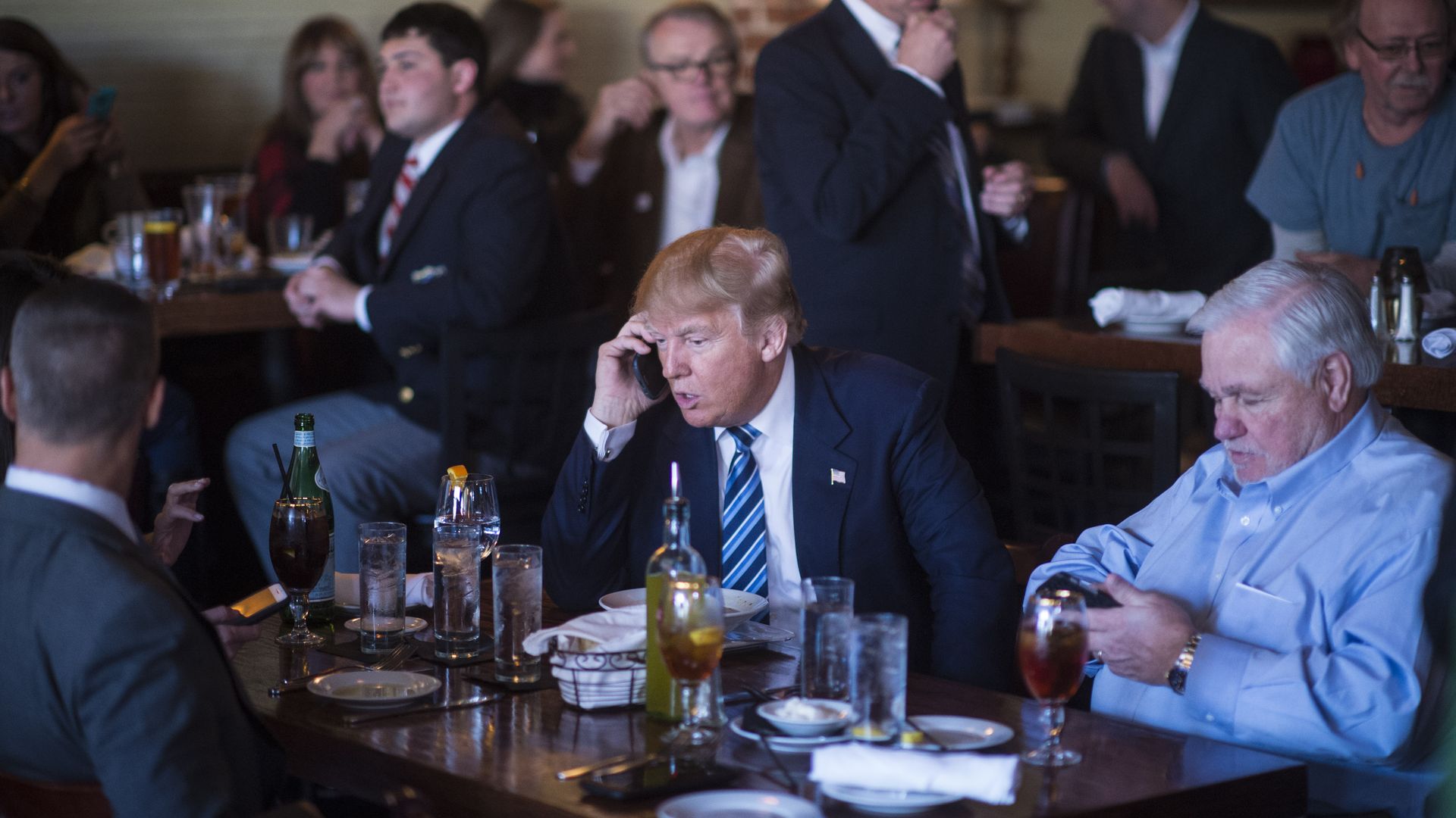 Donald trump on the phone