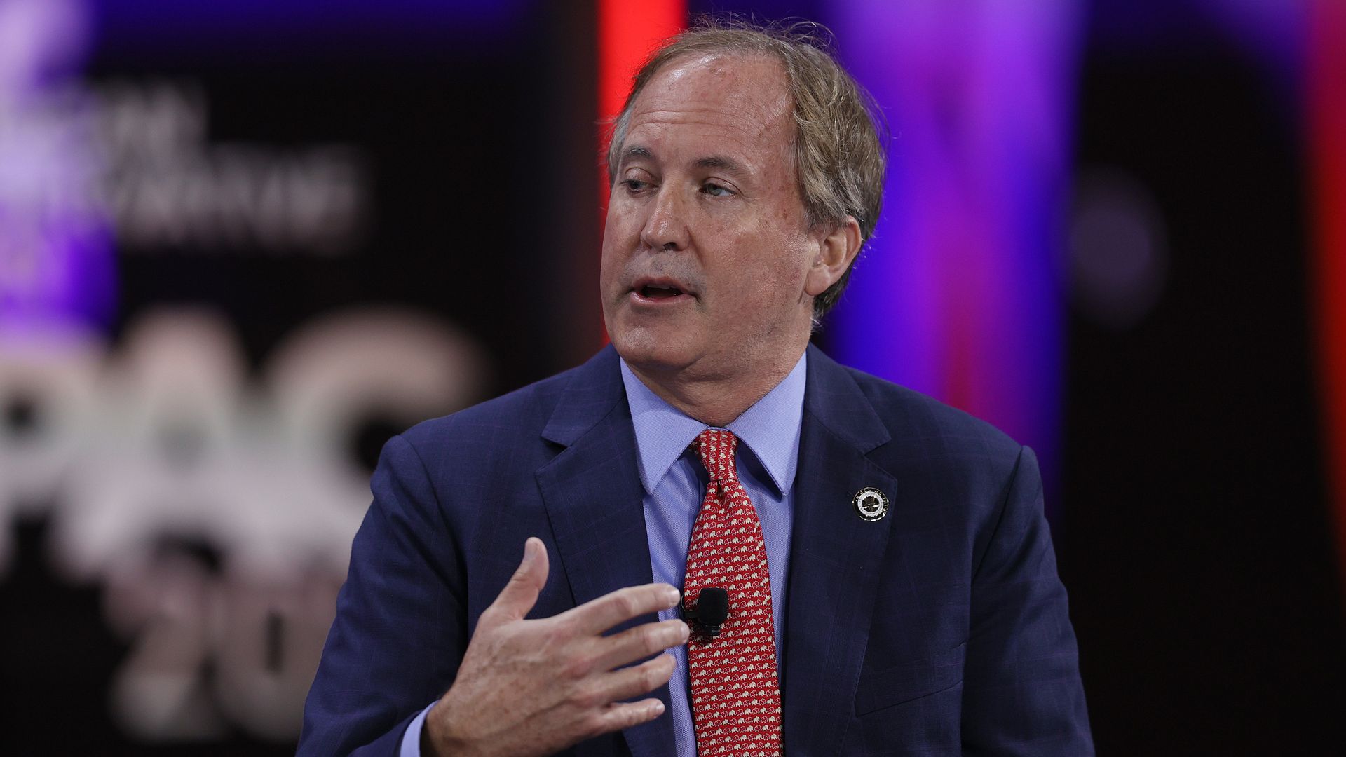 Ken Paxton, Texas Attorney General, during a panel discussion at the Conservative Political Action Conference held in the Hyatt Regency on February 27