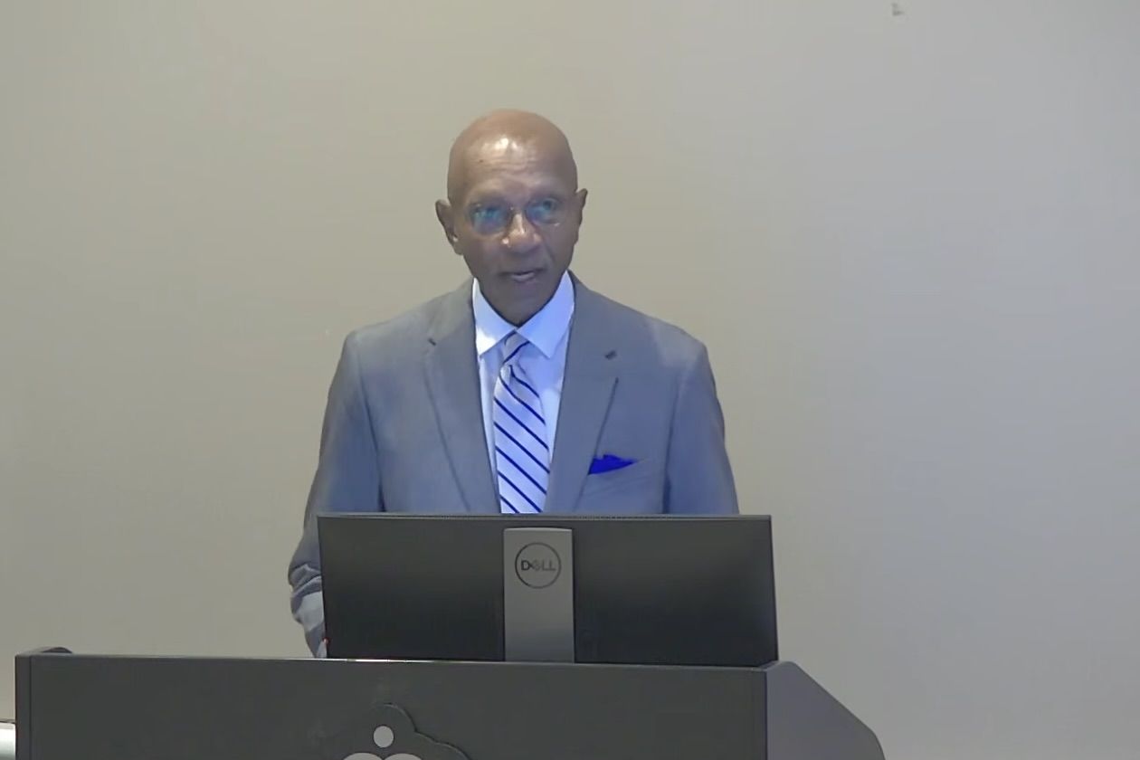 Man at a podium