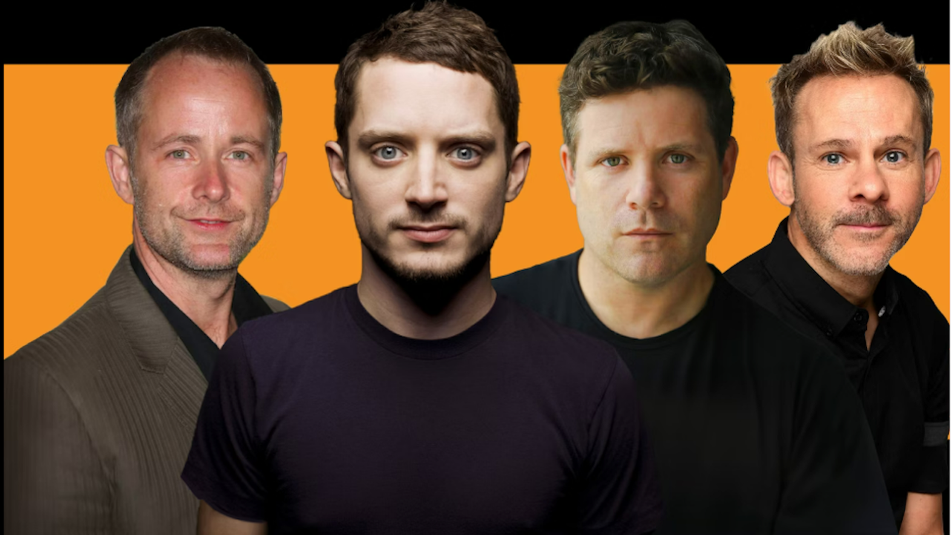 Billy Boyd, Elijah Wood, Sean Astin, Dominic Monaghan, in headshot