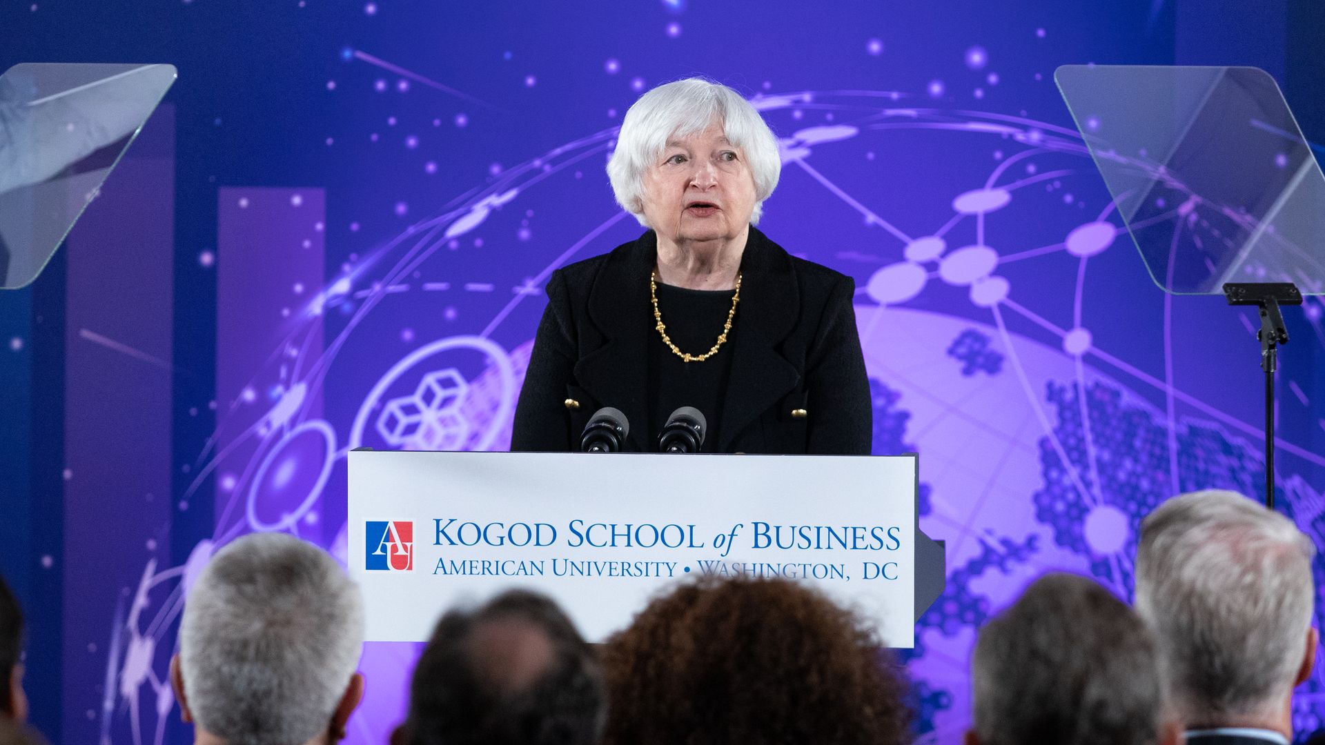 Janet Yellen, U.S. Treasury secretary, speaks at American University in Washington, D.C.