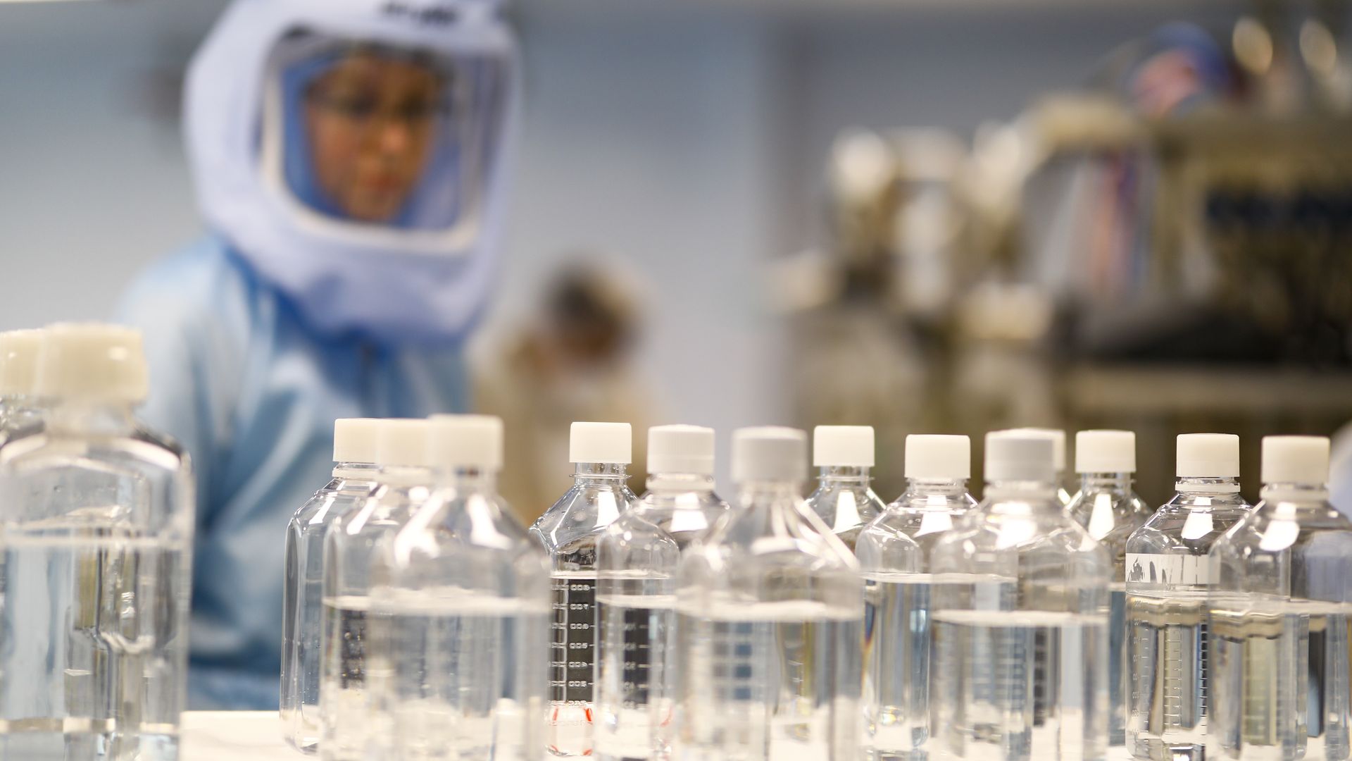 Lab with Pfizer vaccines