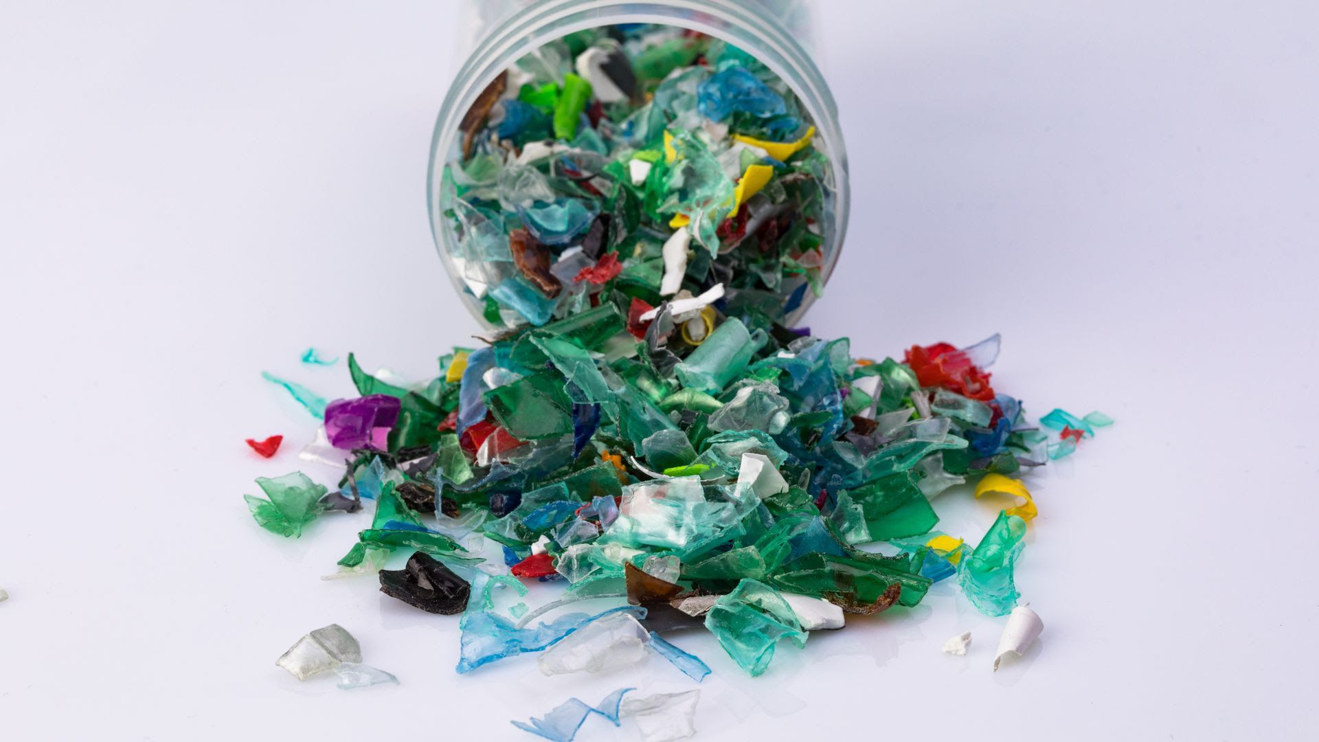 A container full of plastic bits