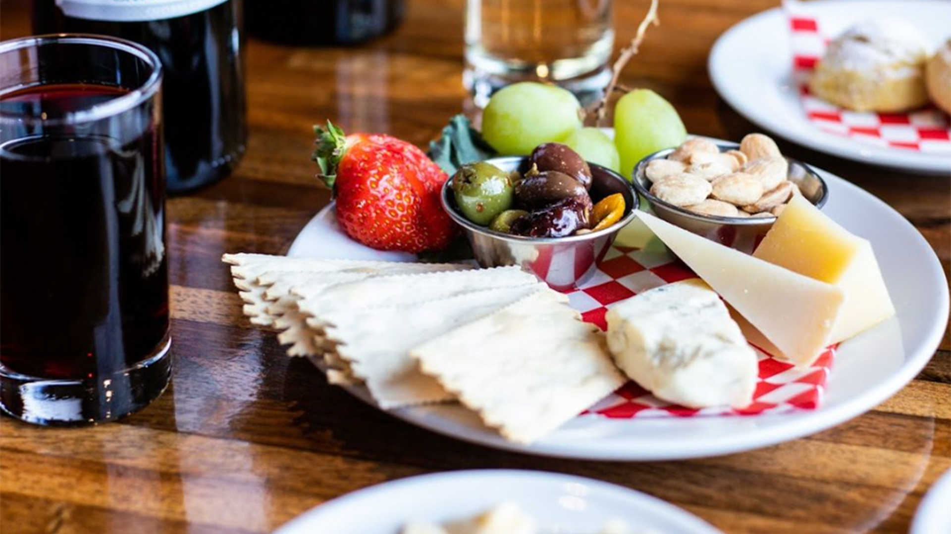 Wine and cheese at Uncle Nicky's in Austin, TX