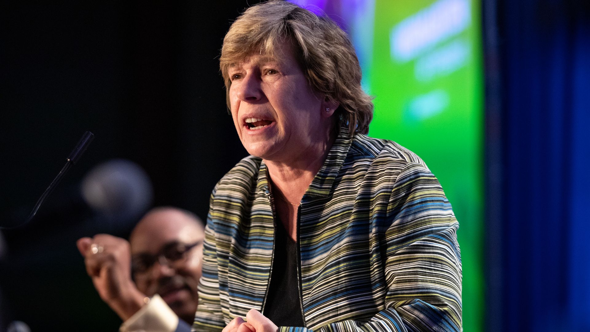 Randi Weingarten, president of the American Federation of Teachers, speaking in Washington, D.C., in February 2020.