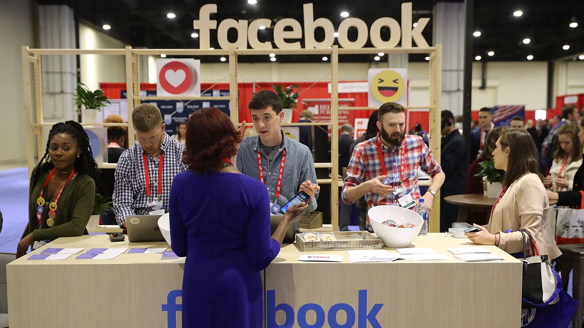 Facebook's booth at CPAC.