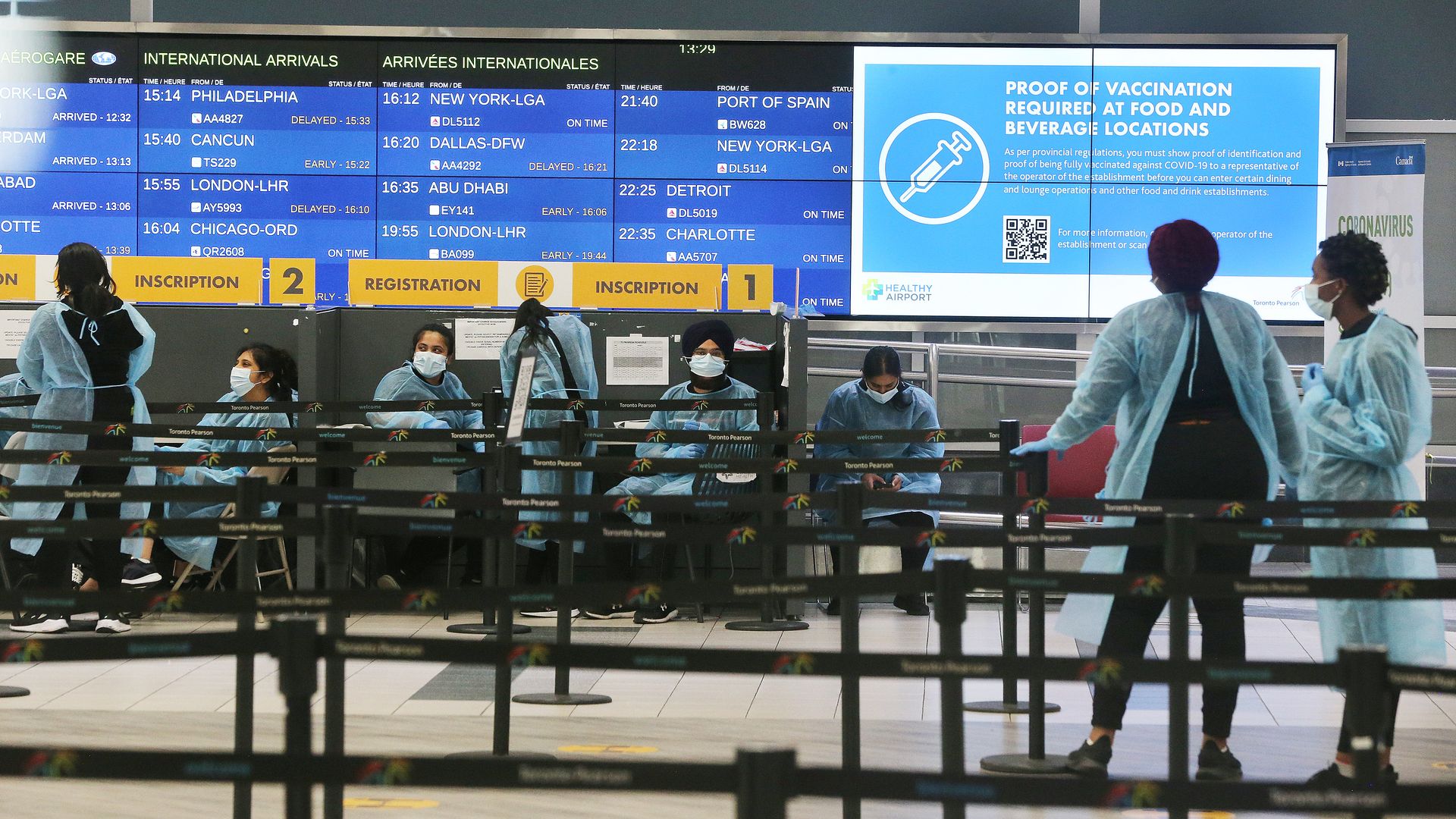 COVID-19 testing at Toronto Pearson International Airport