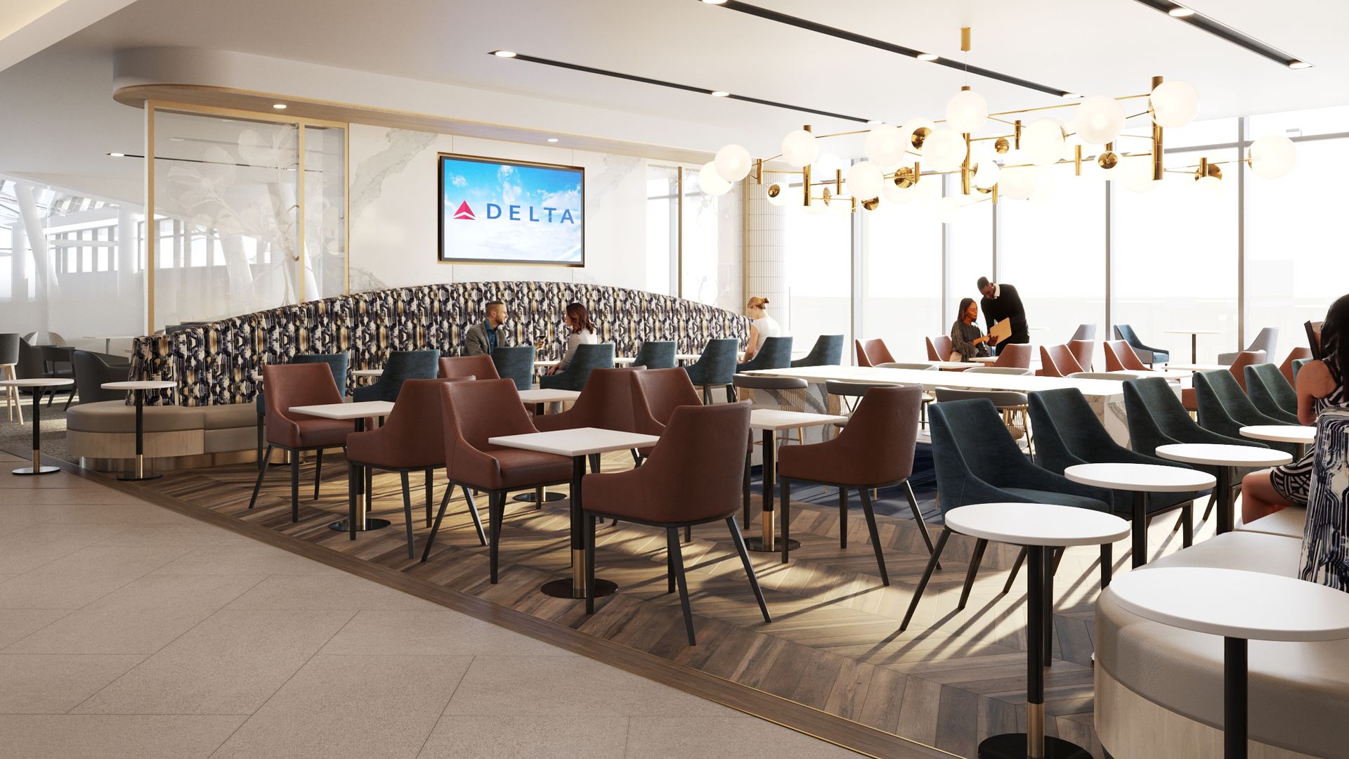 Delta Sky Club rendering for CLT.
