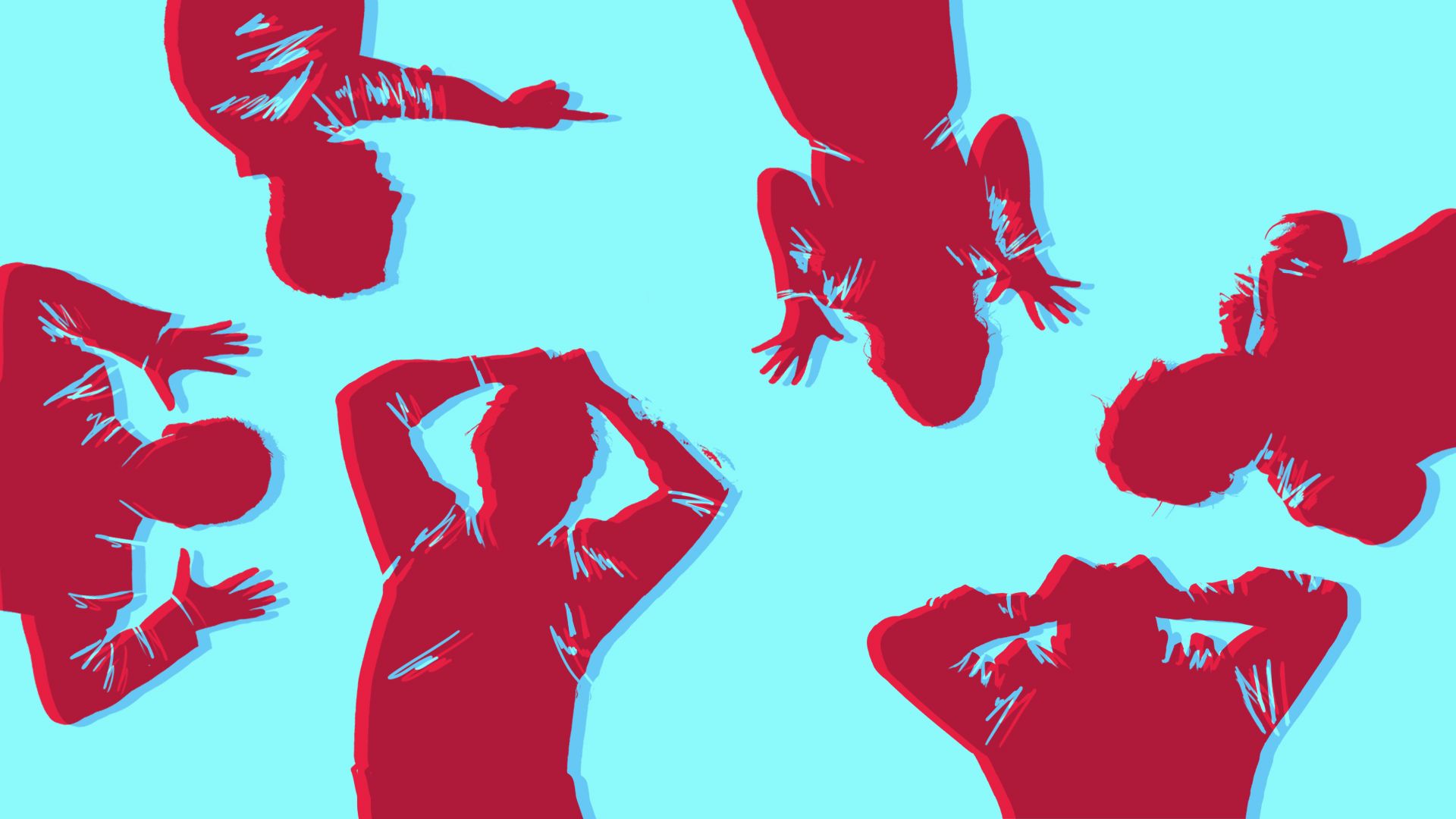 Illustration of upset Republican silhouettes