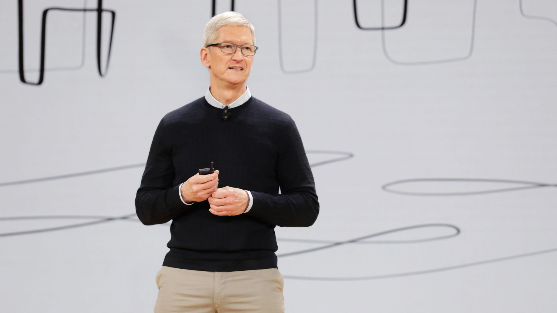 Apple CEO Tim Cook, speaking at a recent event in Chicago.