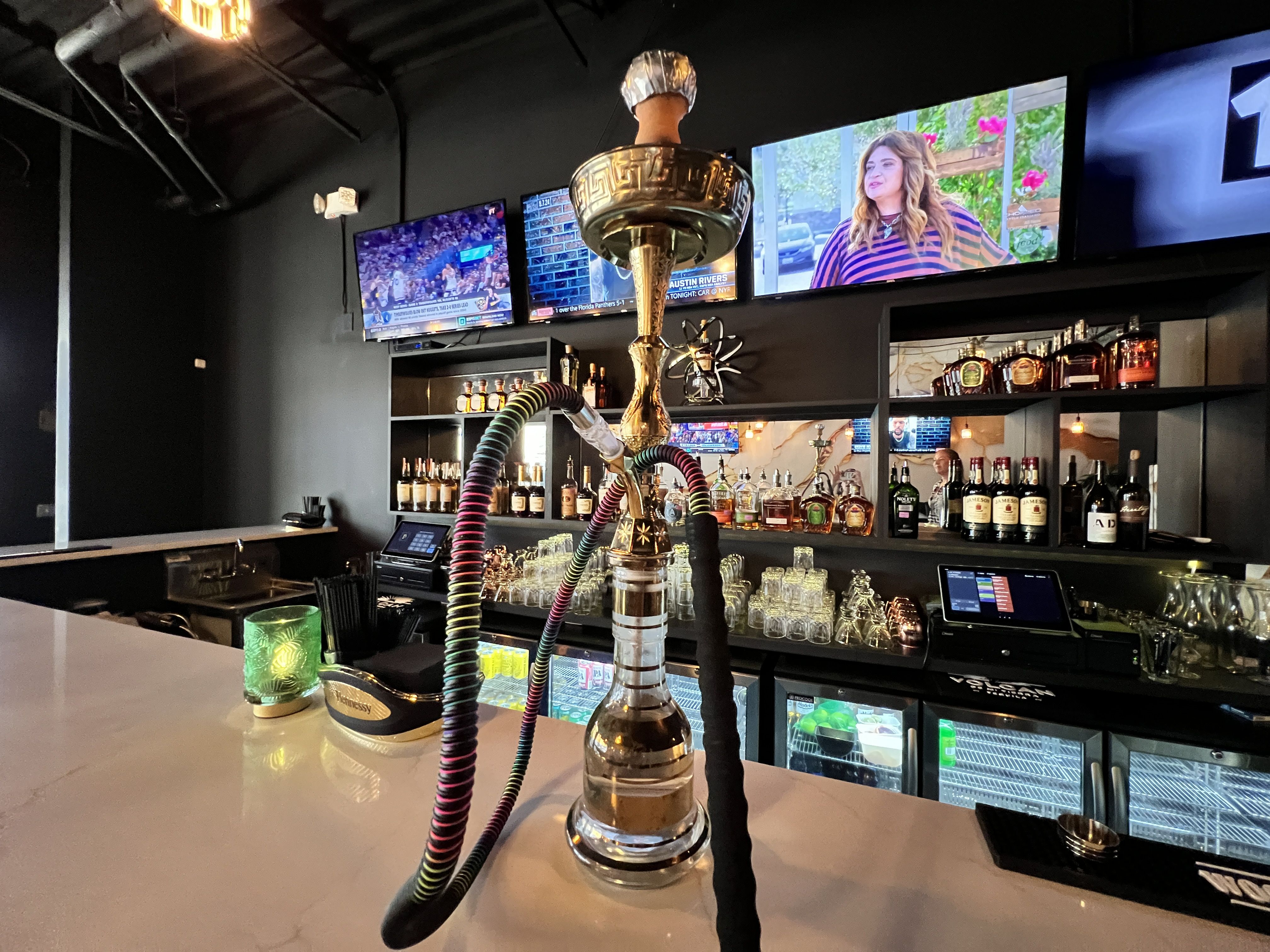 hookah on top of a bar