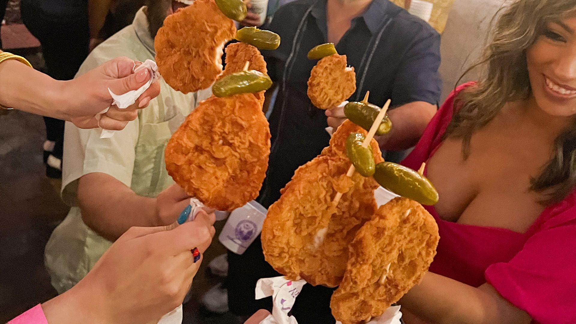 chicken on a stick