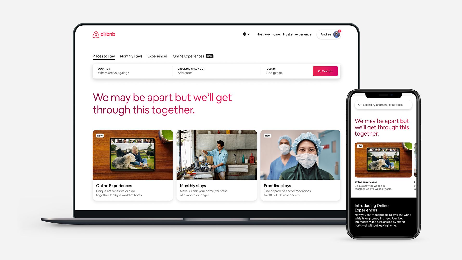 Screenshot of Airbnb app