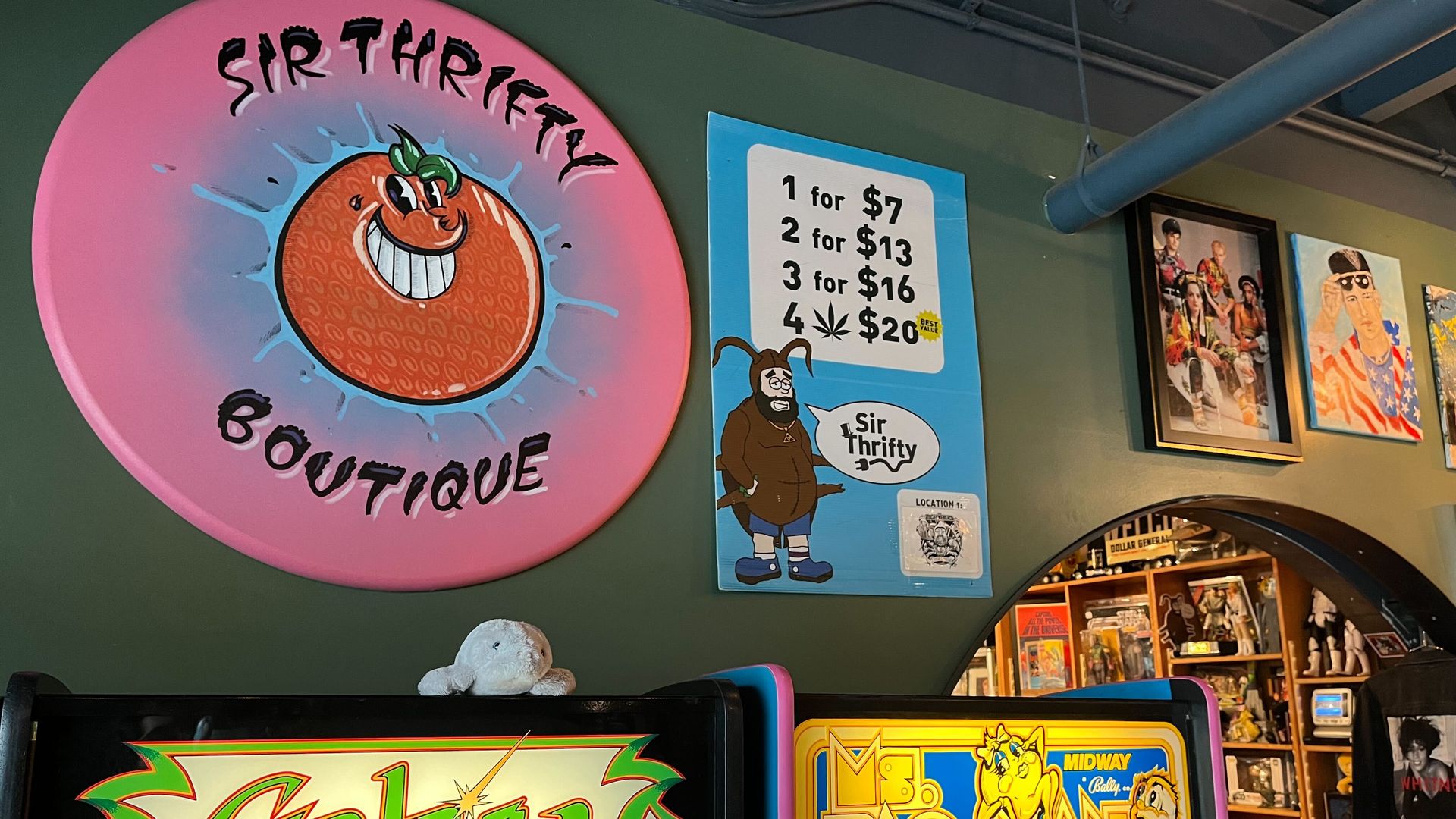 Manny Jr. at the Sir Thrifty arcade. 