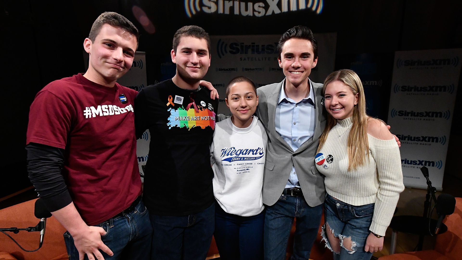 Florida, Marjory Stoneman Douglas High School Students and activists. Photo: Larry French/Getty Images for SiriusXM