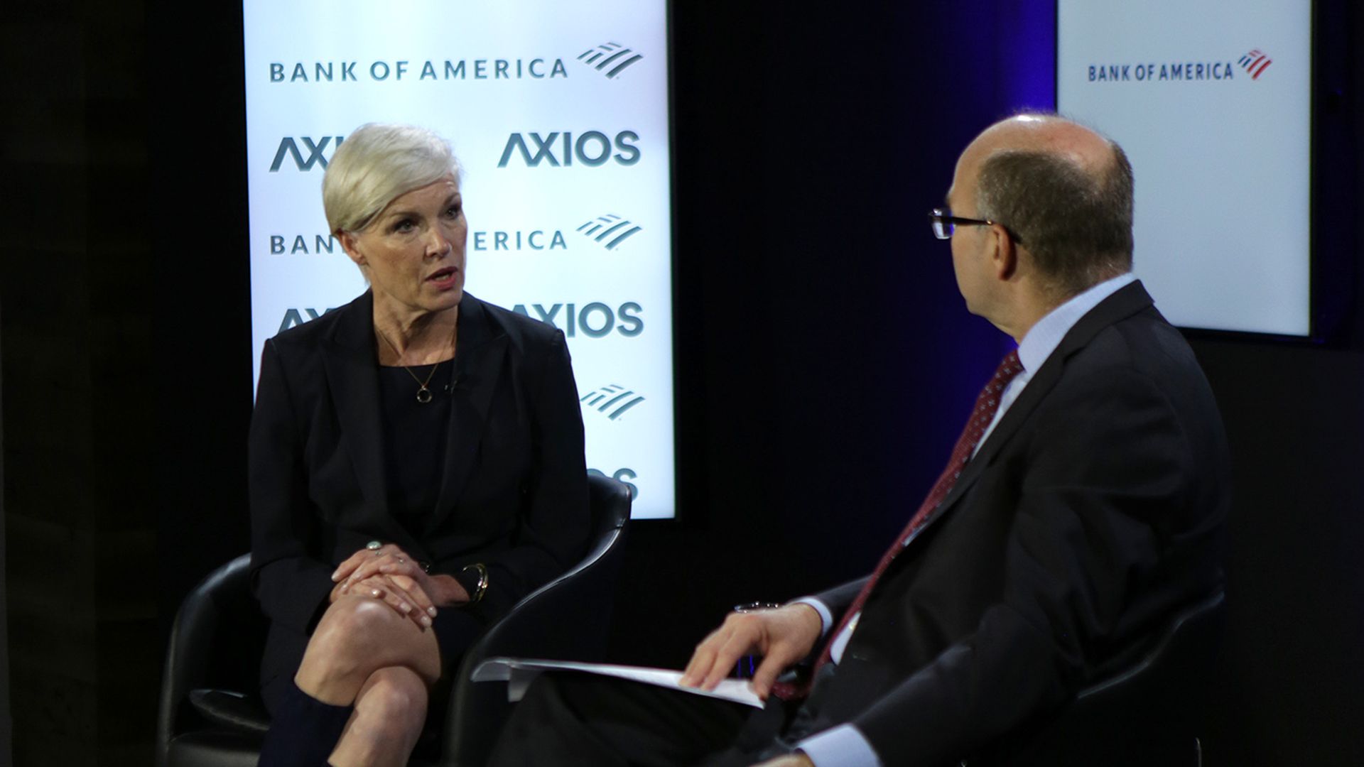 Cecile Richards and Mike Allen