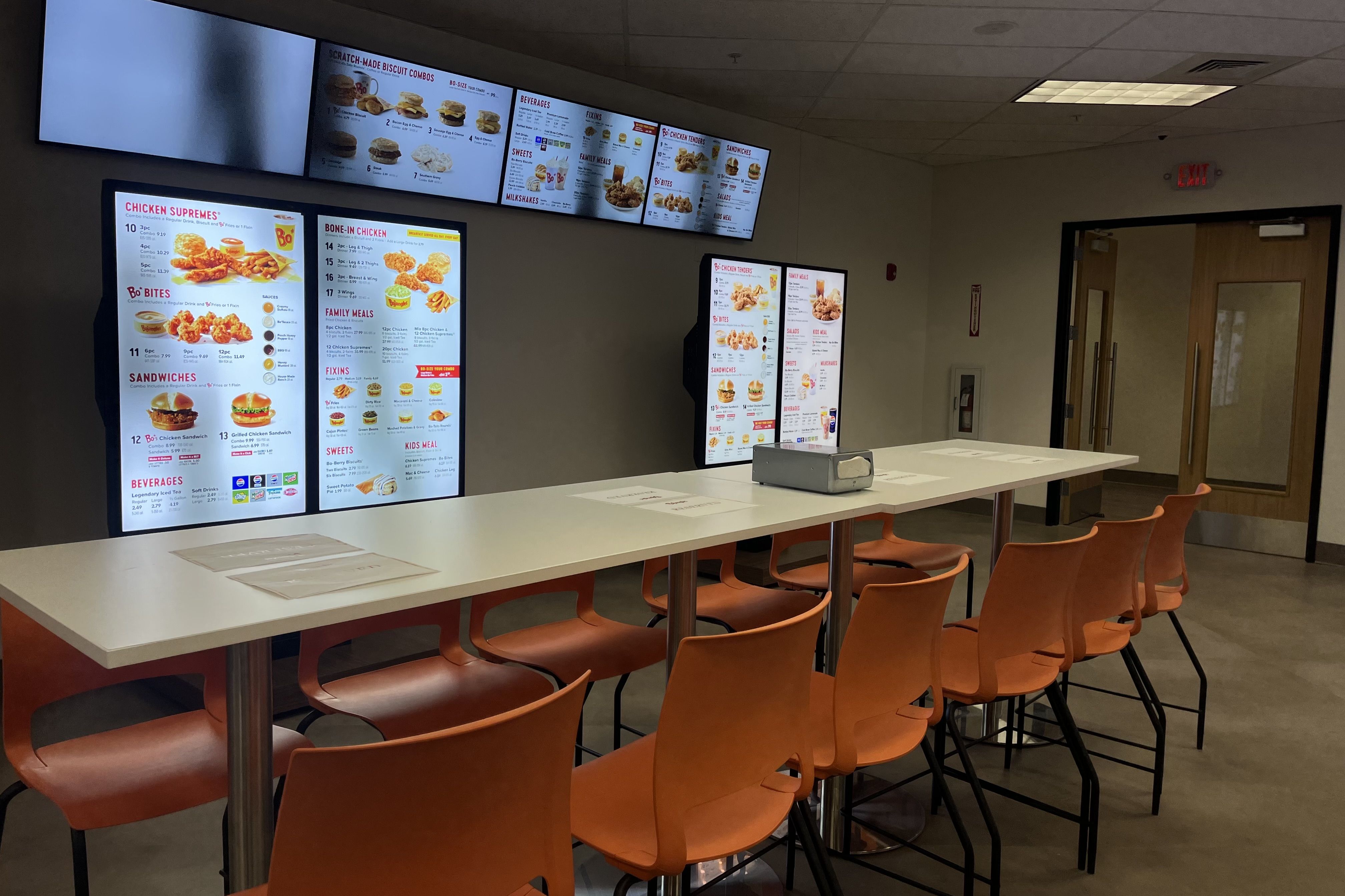 digital Bojangles menus