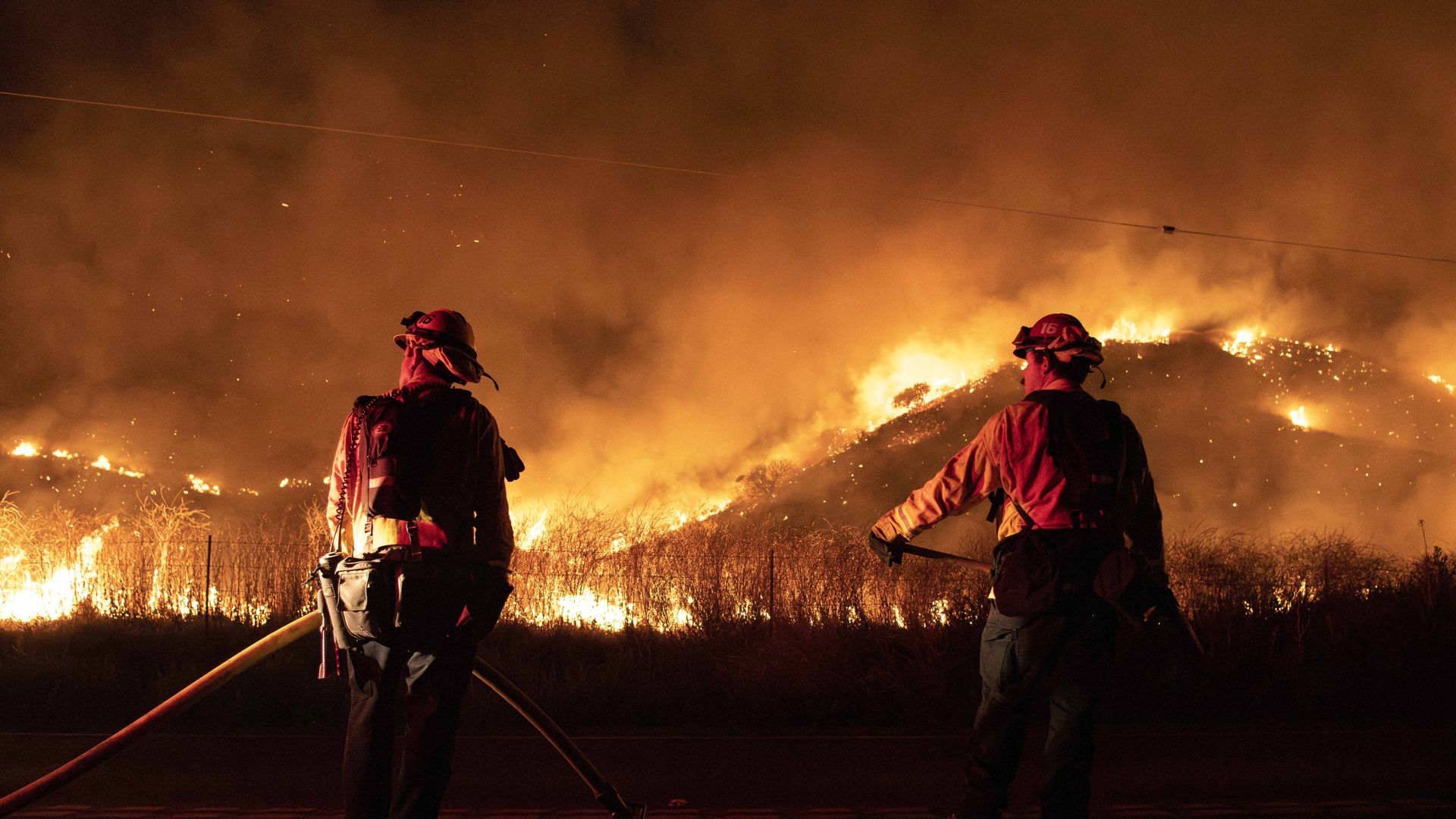 CalFire firefighters in action