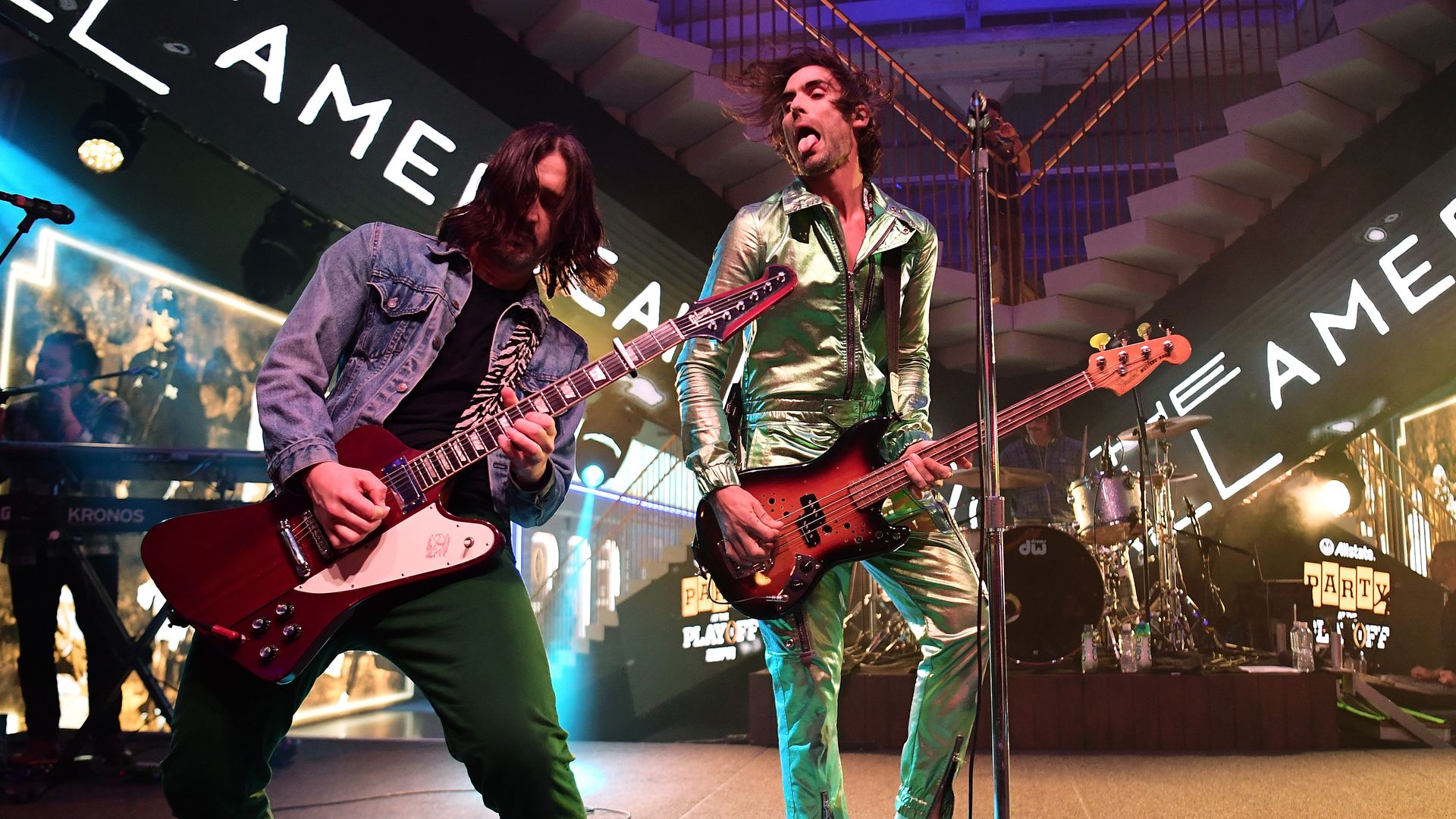 Nick Wheeler and Tyson Ritter of The All-American Rejects perform onstage 