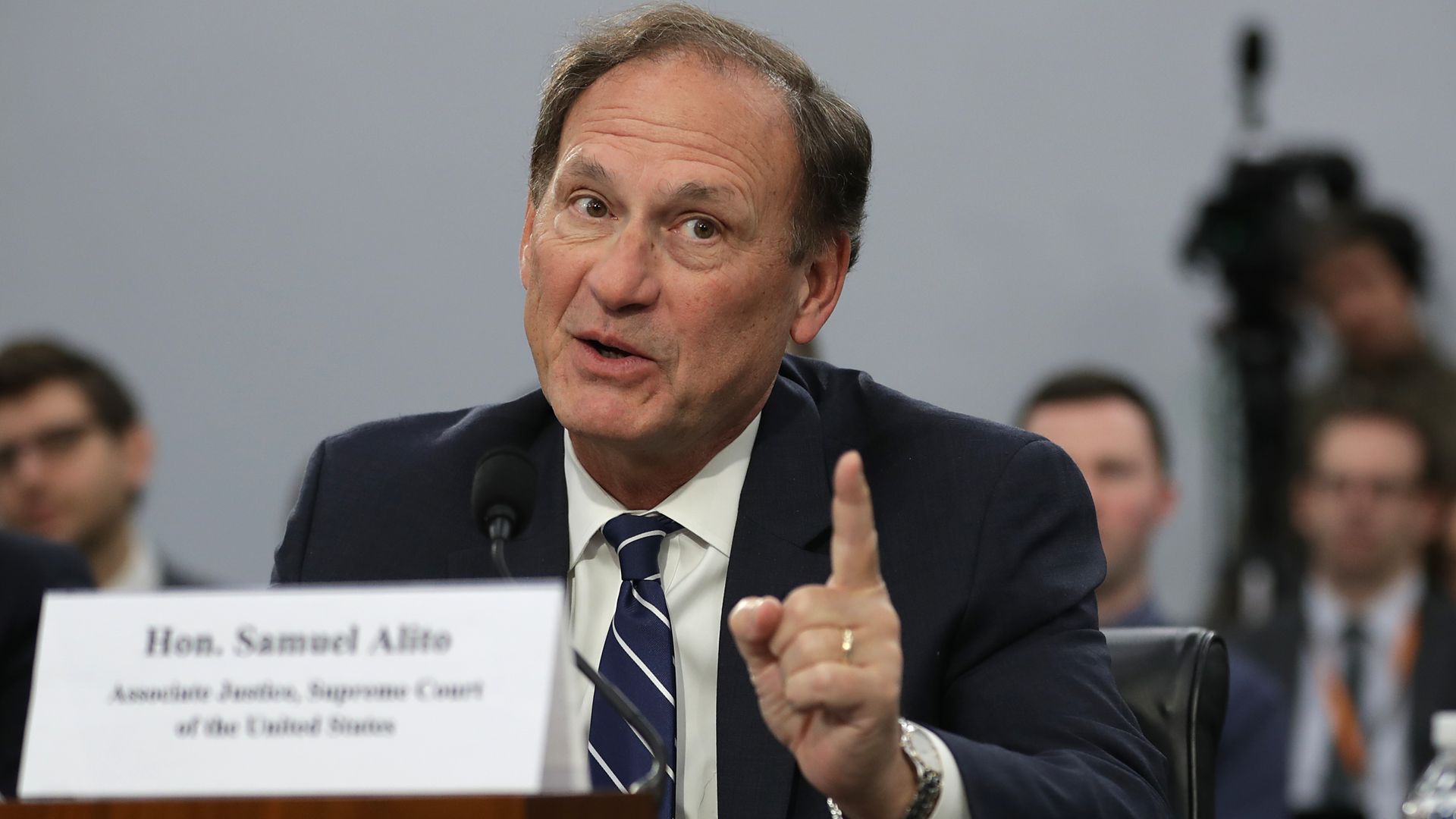 Justice Samuel Alito testifies in front of a House committee in 2019.