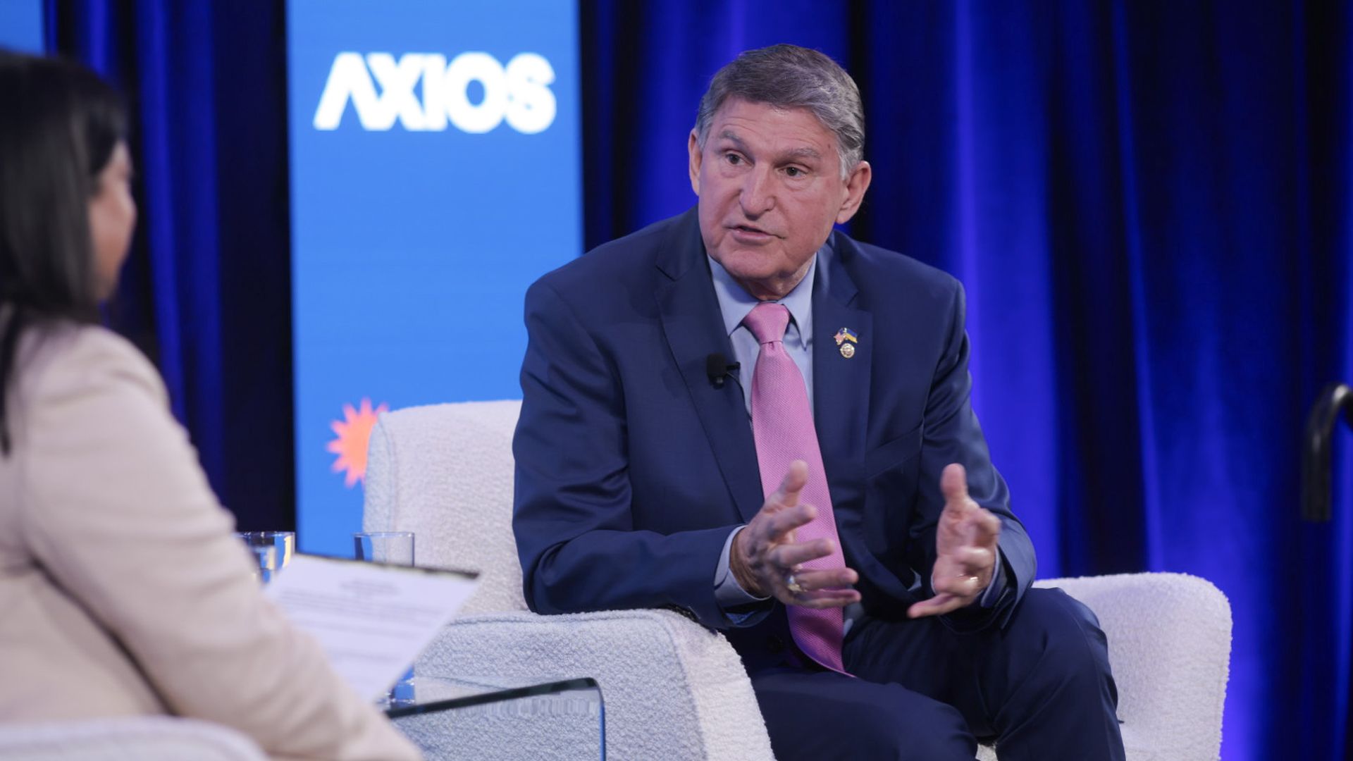 Joe Manchin speaks with Axios on stage
