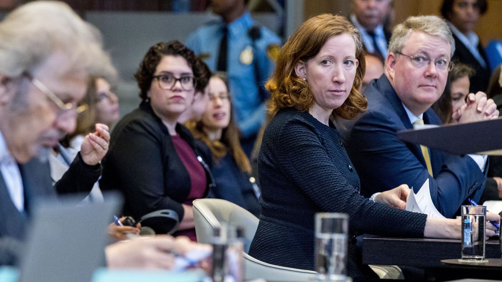 A group of people in a court setting