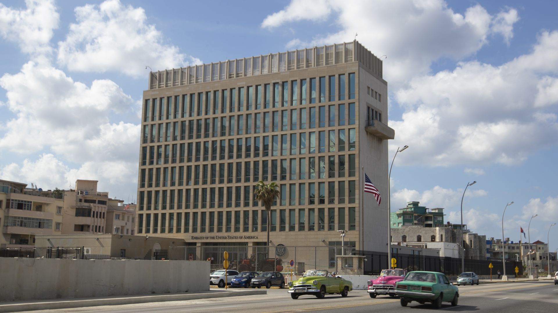  US Embassy on the day of its reopening for visa and consular services in Havana