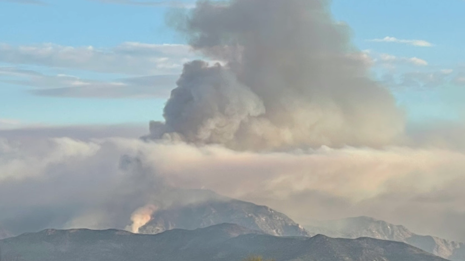 An aerial view of the Contreras Fire.