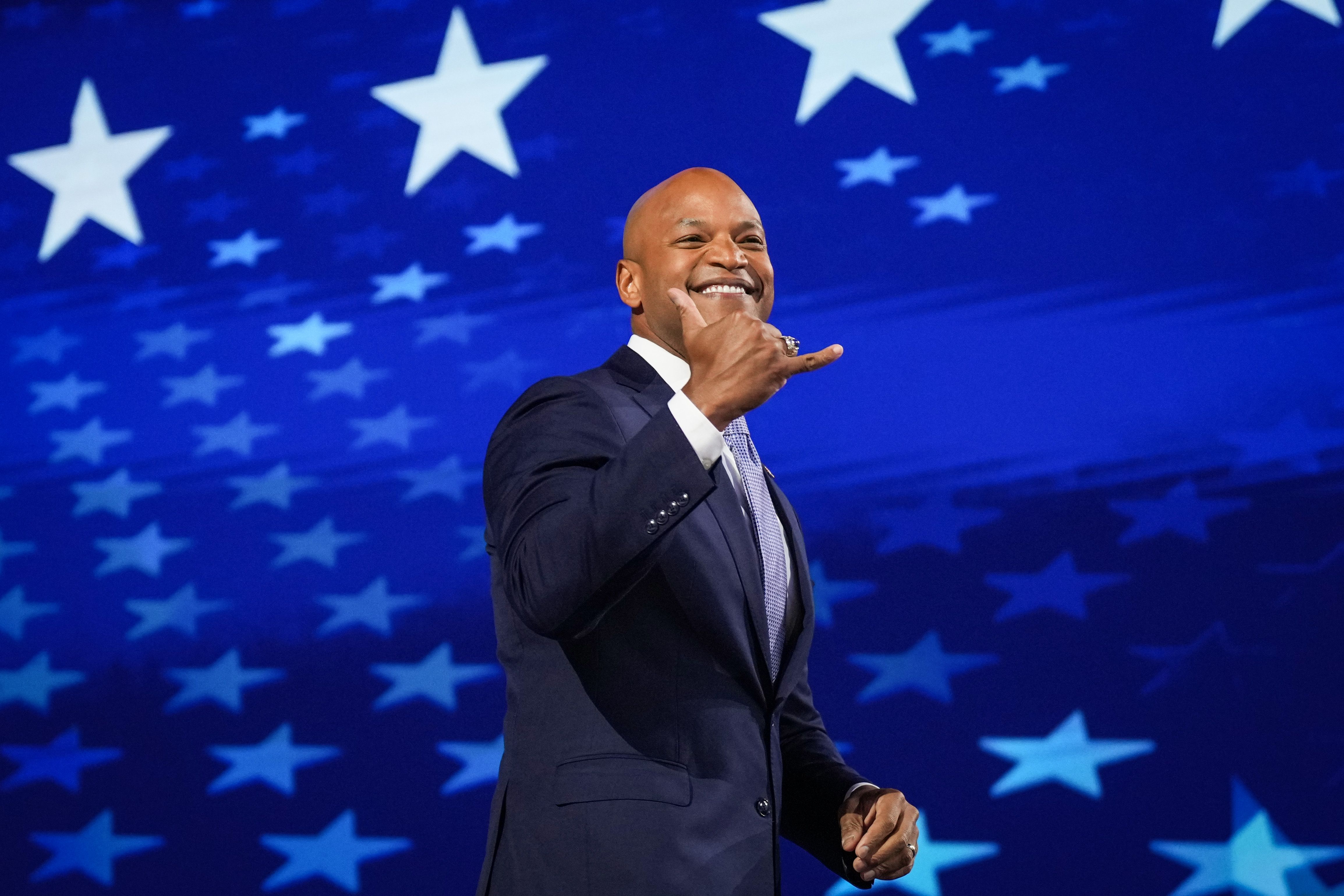 Gov. Moore onstage at convention