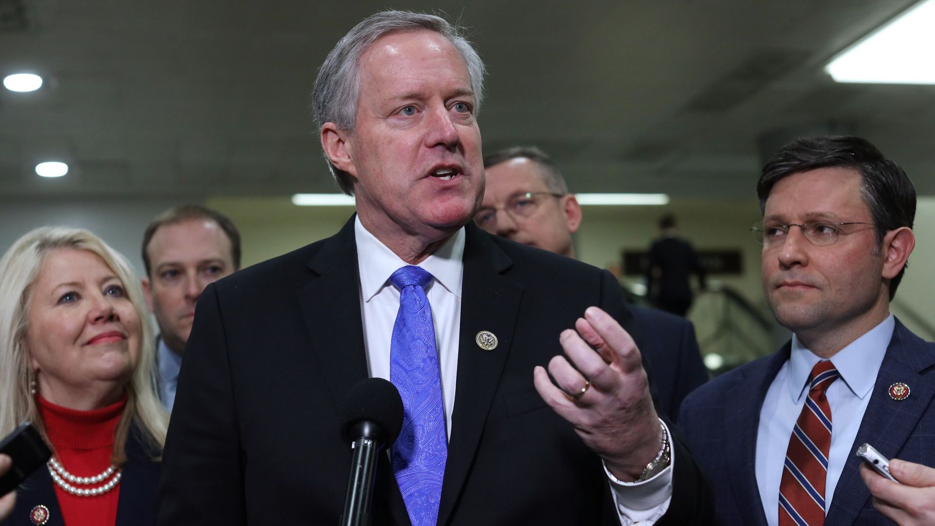 Rep. Mark Meadows (R-NC) speaks to members of the media
