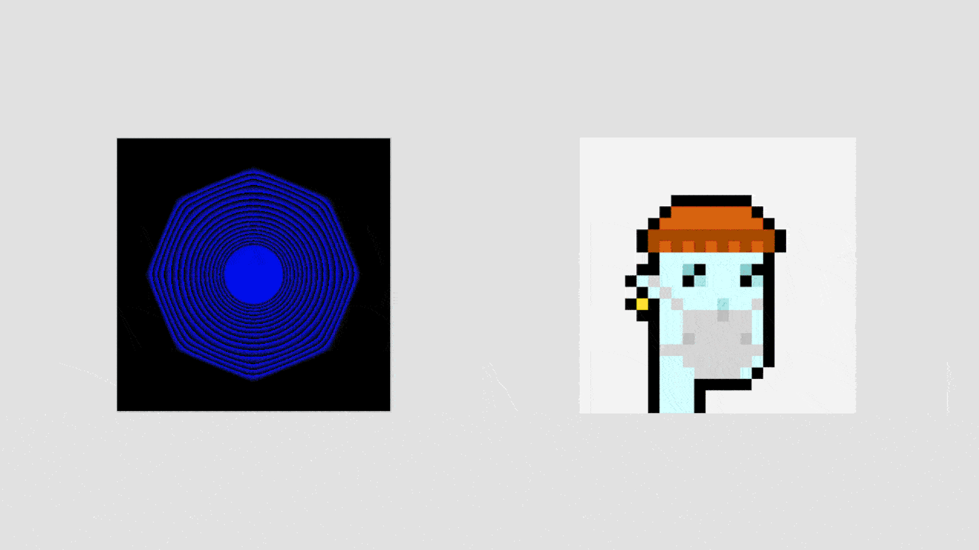 Two digitalized NFT gifs