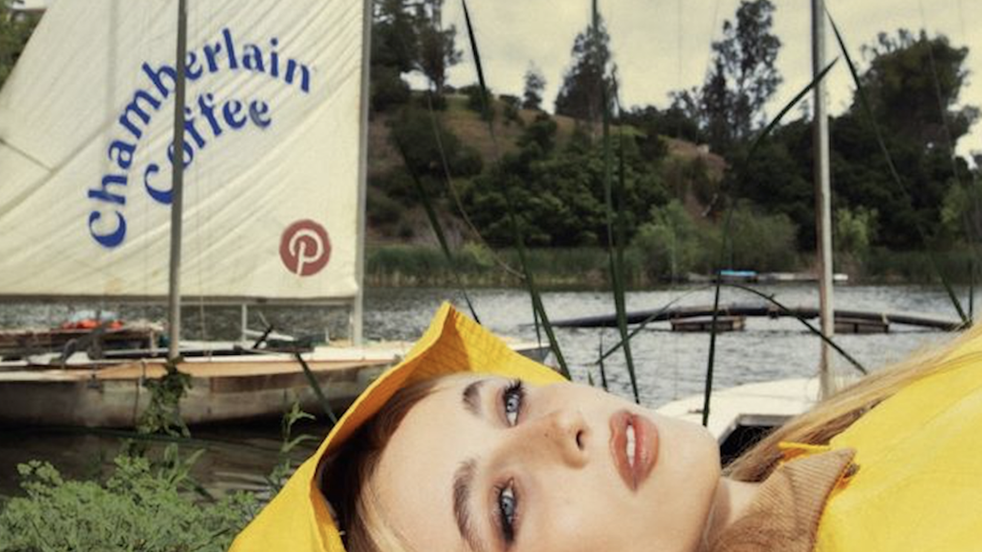 Photo of Emma Chamberlin from her coffee collab with Pinterest