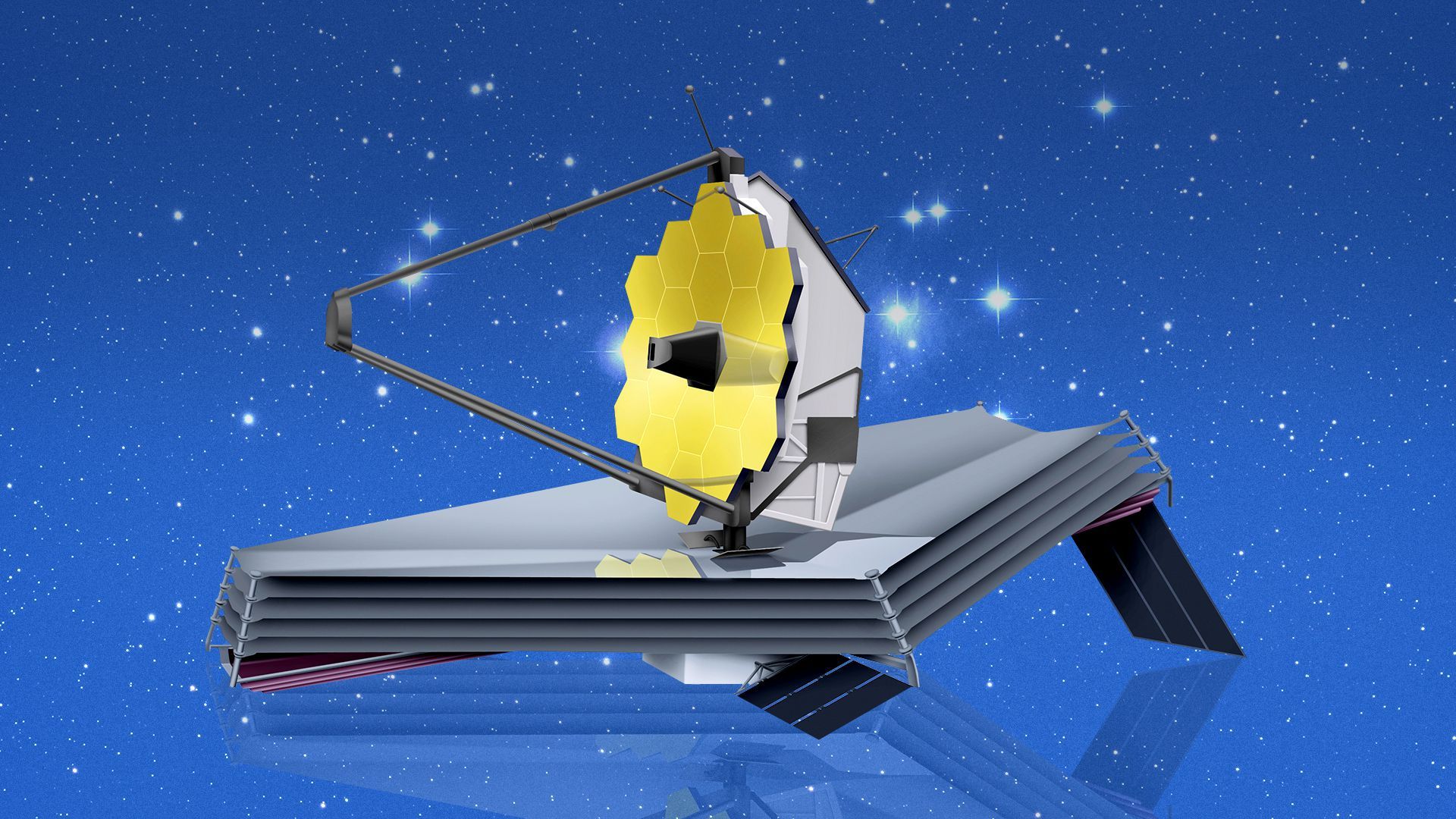 Photo illustration of the James Webb Space Telescope