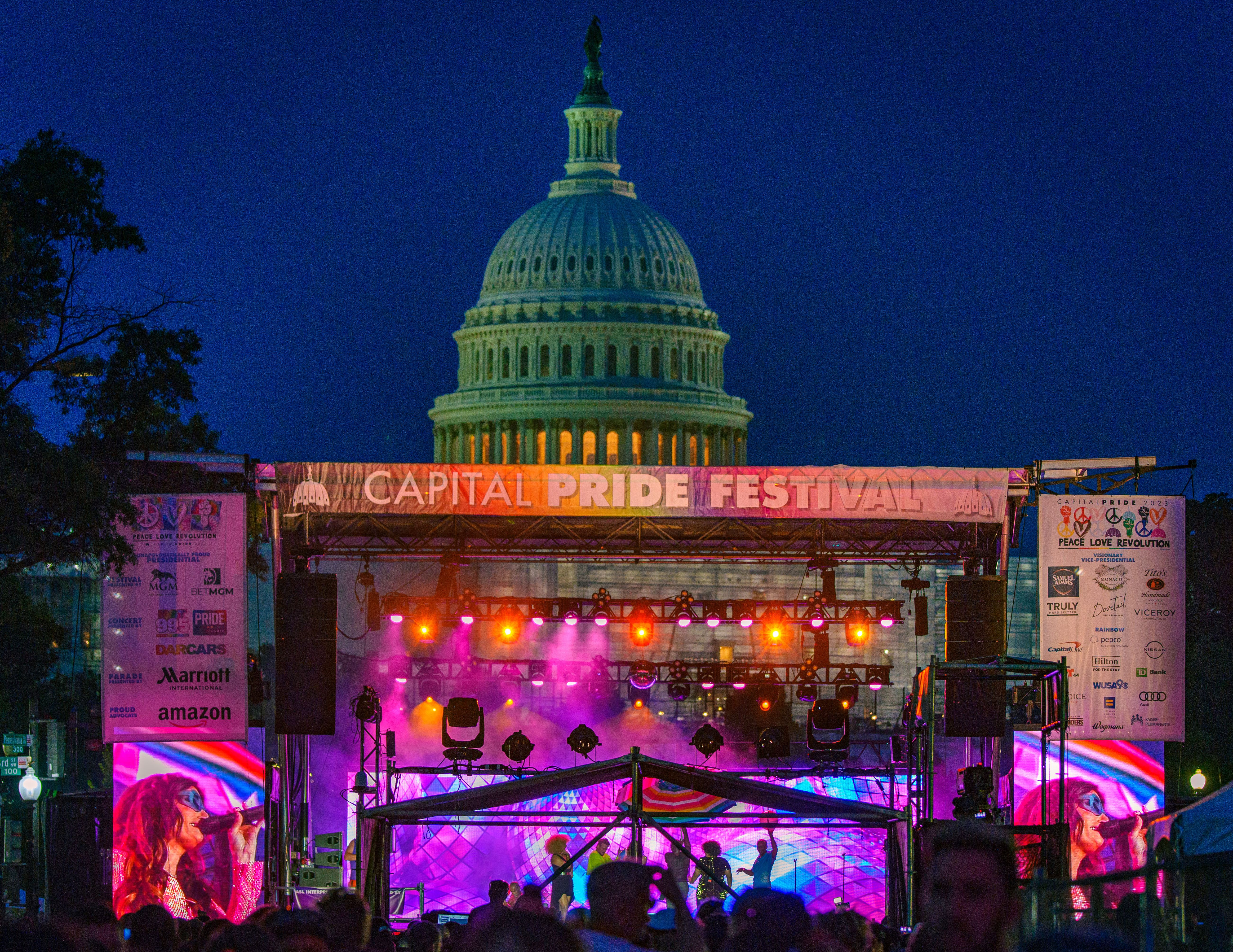 A Capital Pride Festival concert in front of the Capital