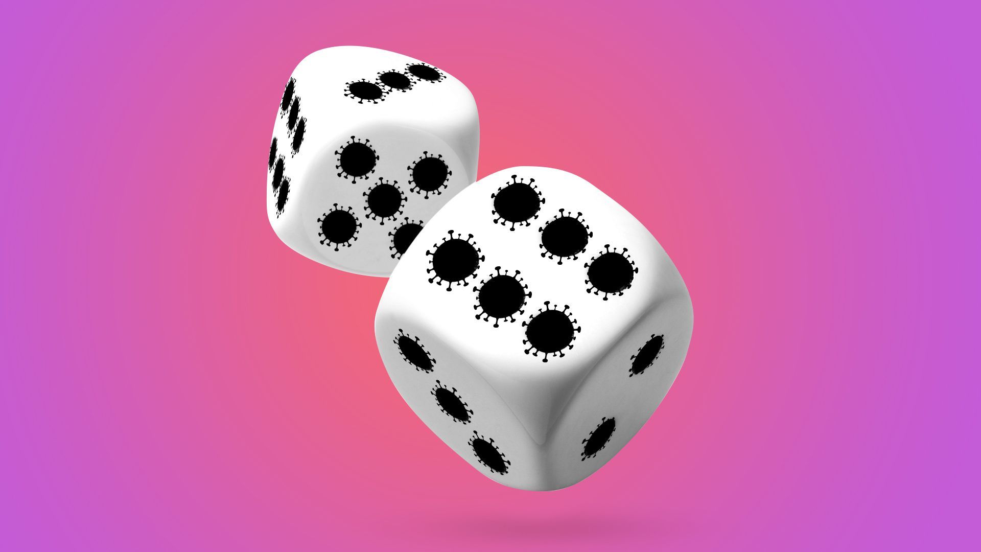 Dice with Covid-19 as the numbers.